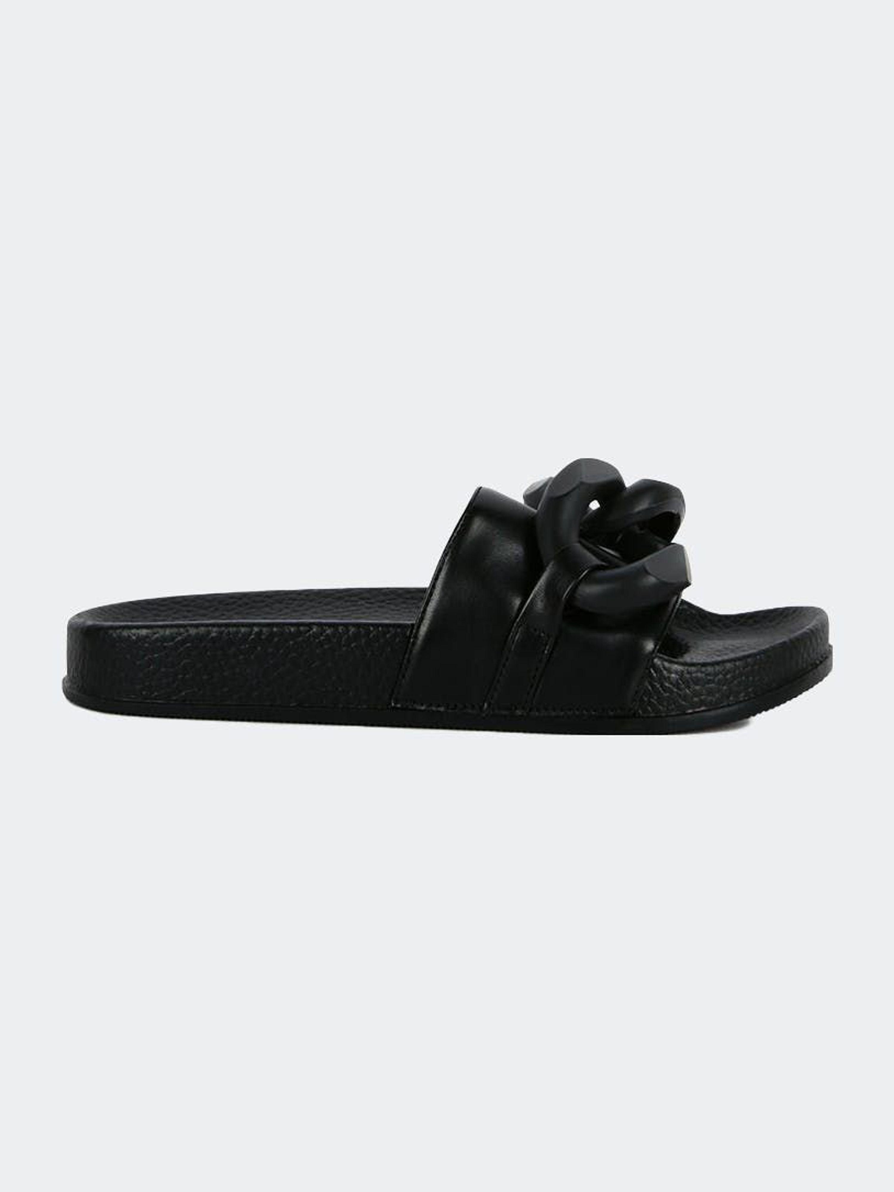 LONDON RAG Riverside Lounge Slides in Black Lyst