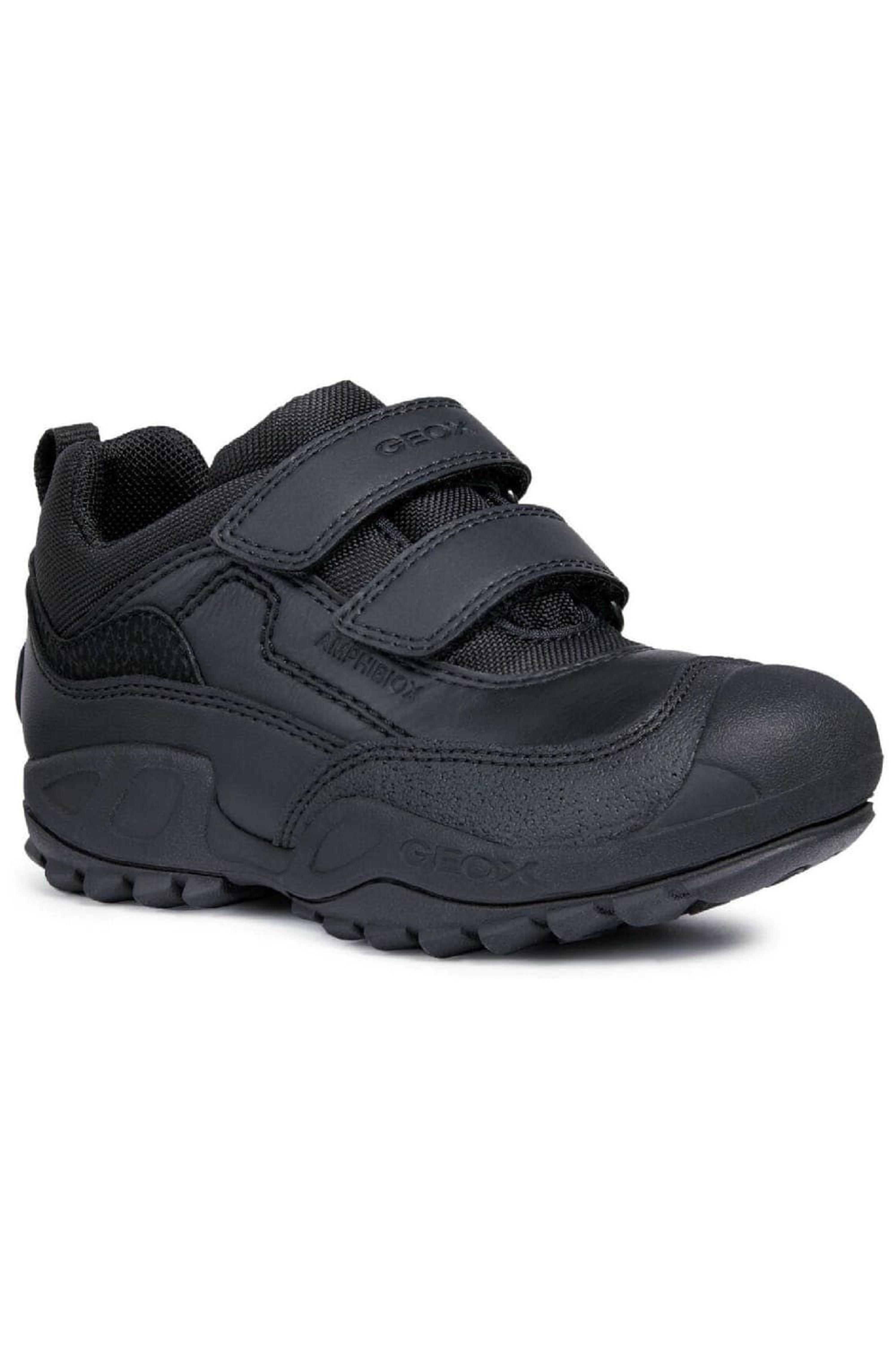 Geox Boys New Savage Abx Leather Sneakers in Black for Men | Lyst