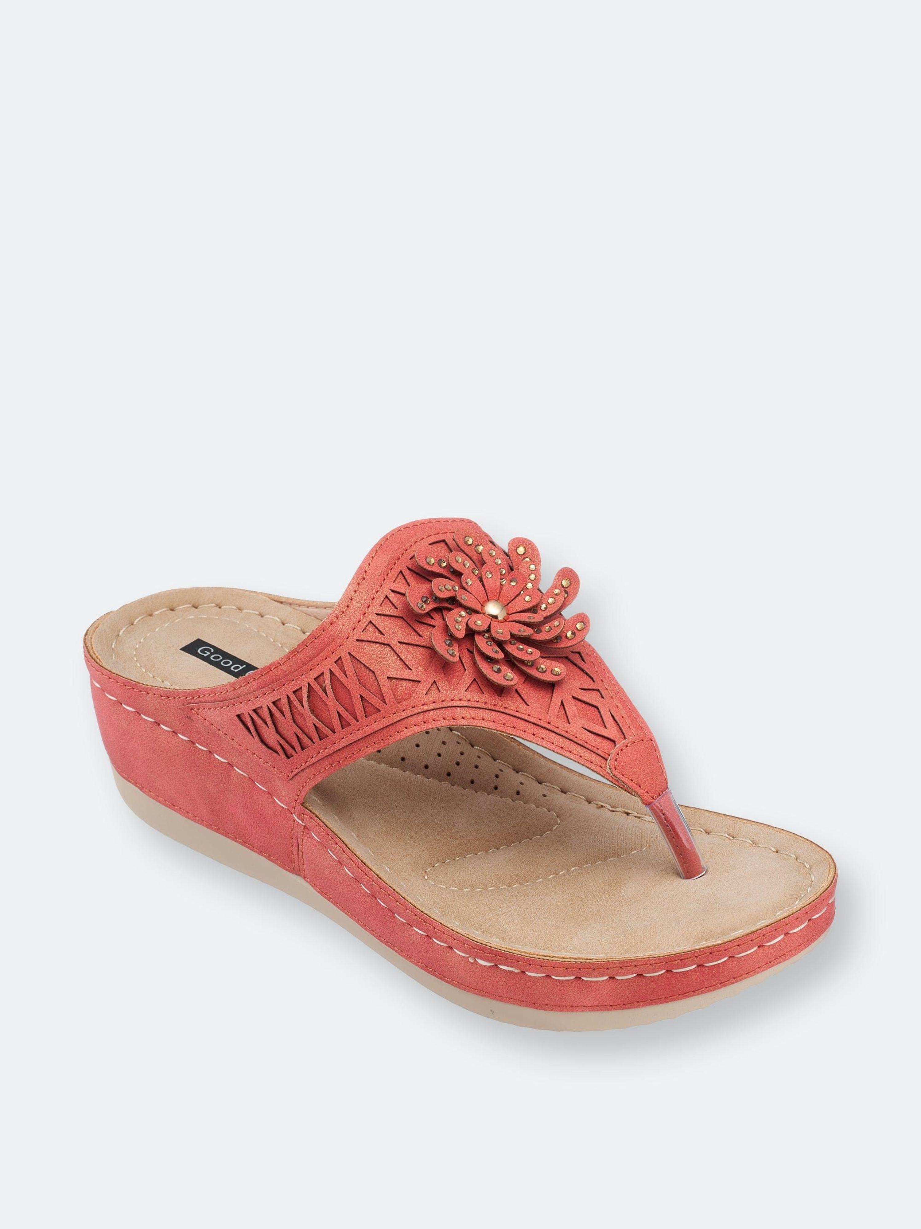 Gc Shoes Allie Red Wedge Sandals in Pink Lyst