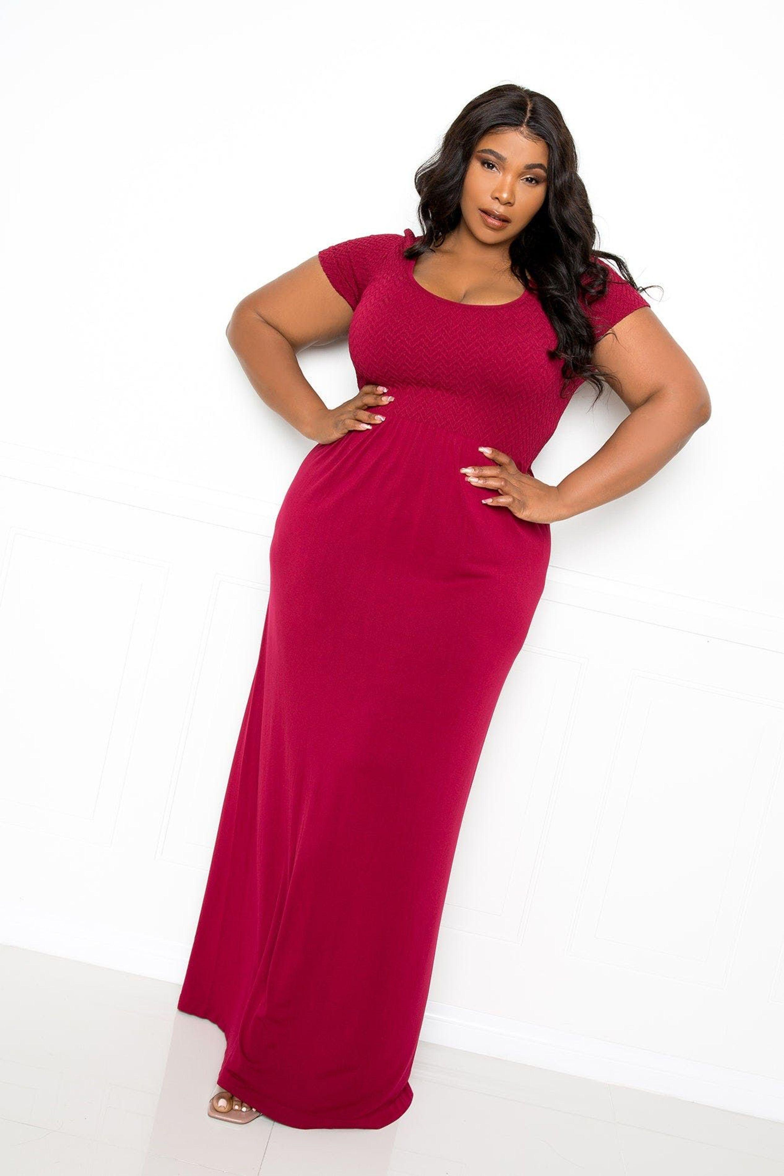 Buxom Couture Seamless Maxi Dress in Red |