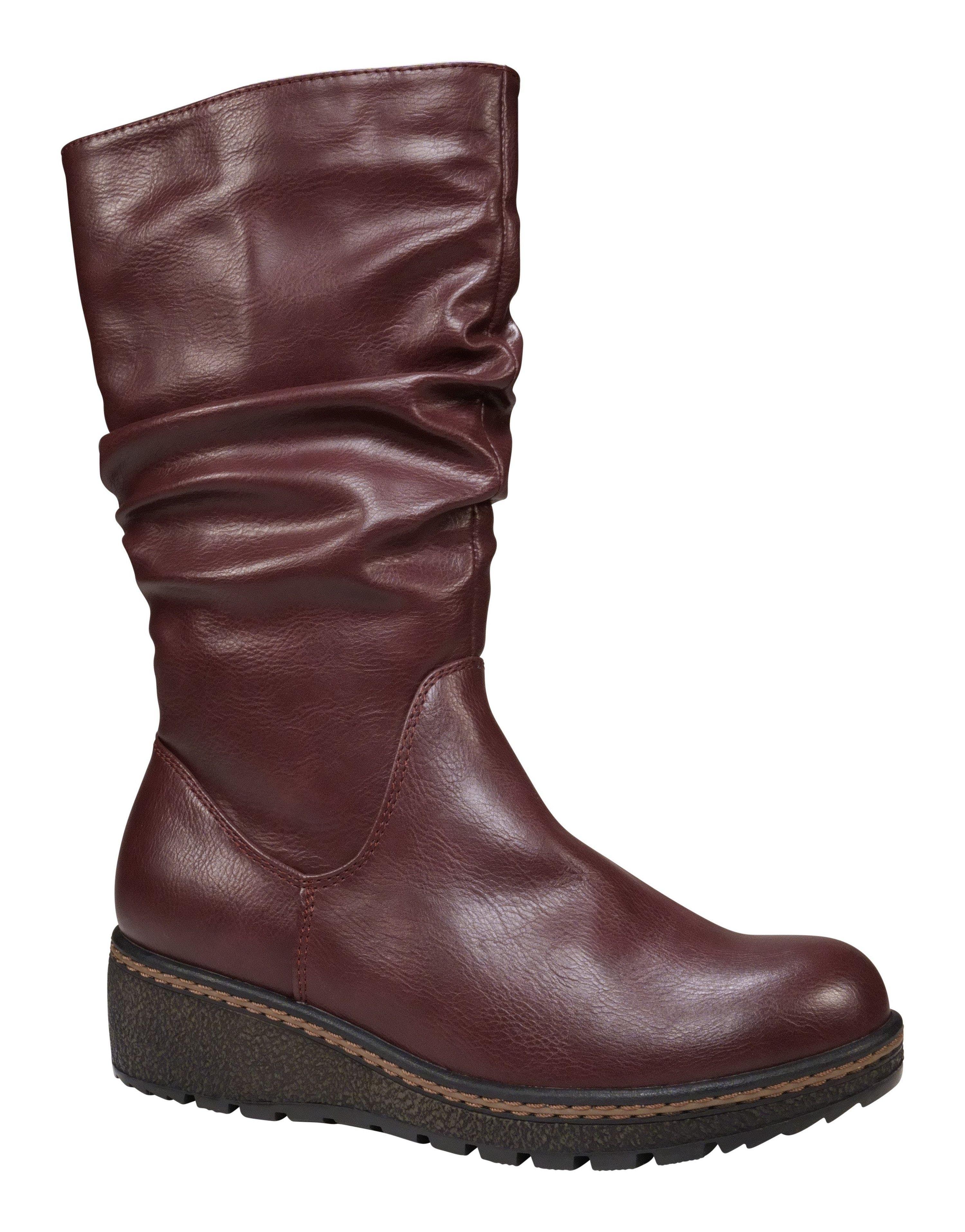 Gc Shoes Dange Burgundy Wedge Boot in Brown Lyst