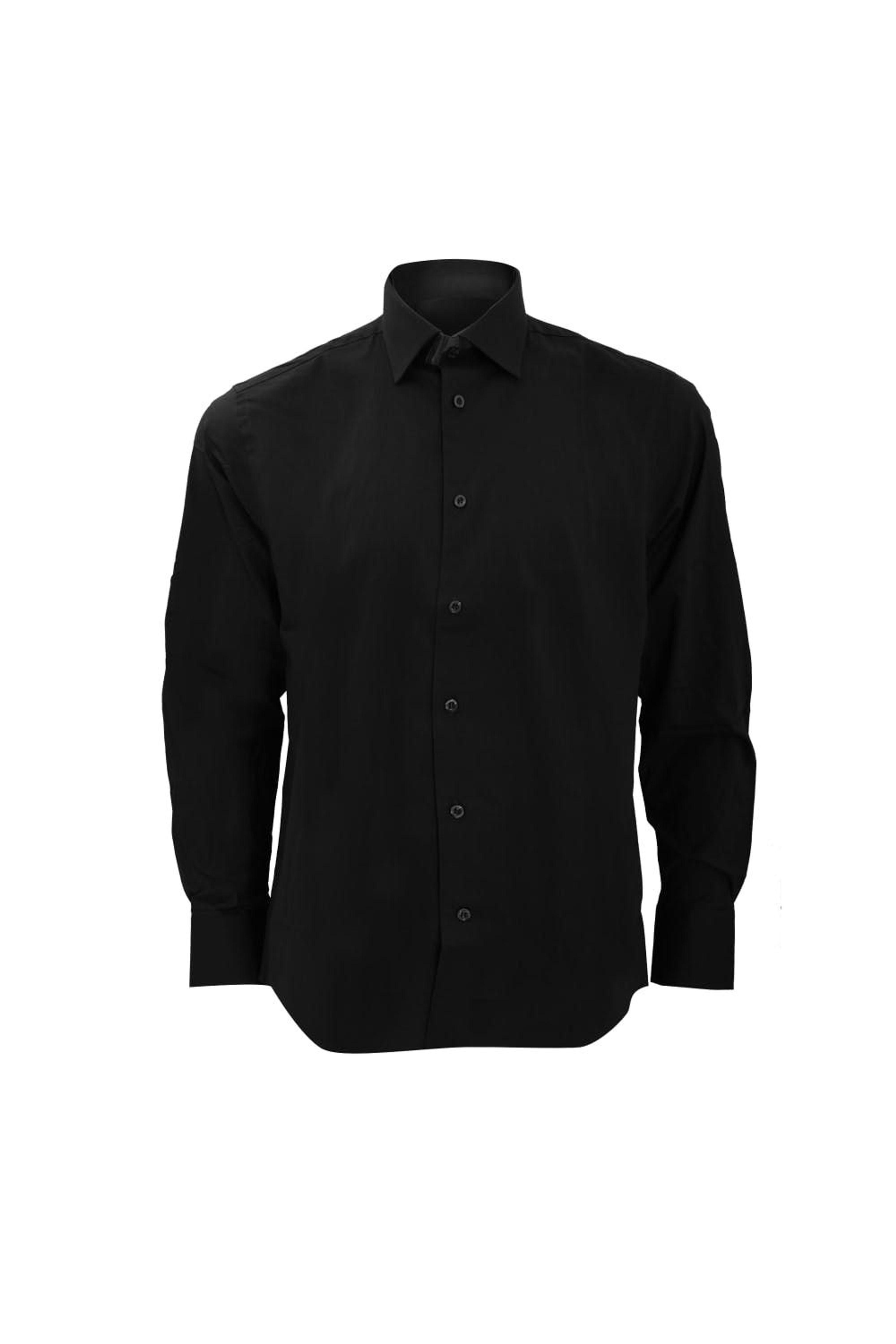 Russell Collection Long Sleeve Easy Care Fitted Shirt in Black for Men |  Lyst