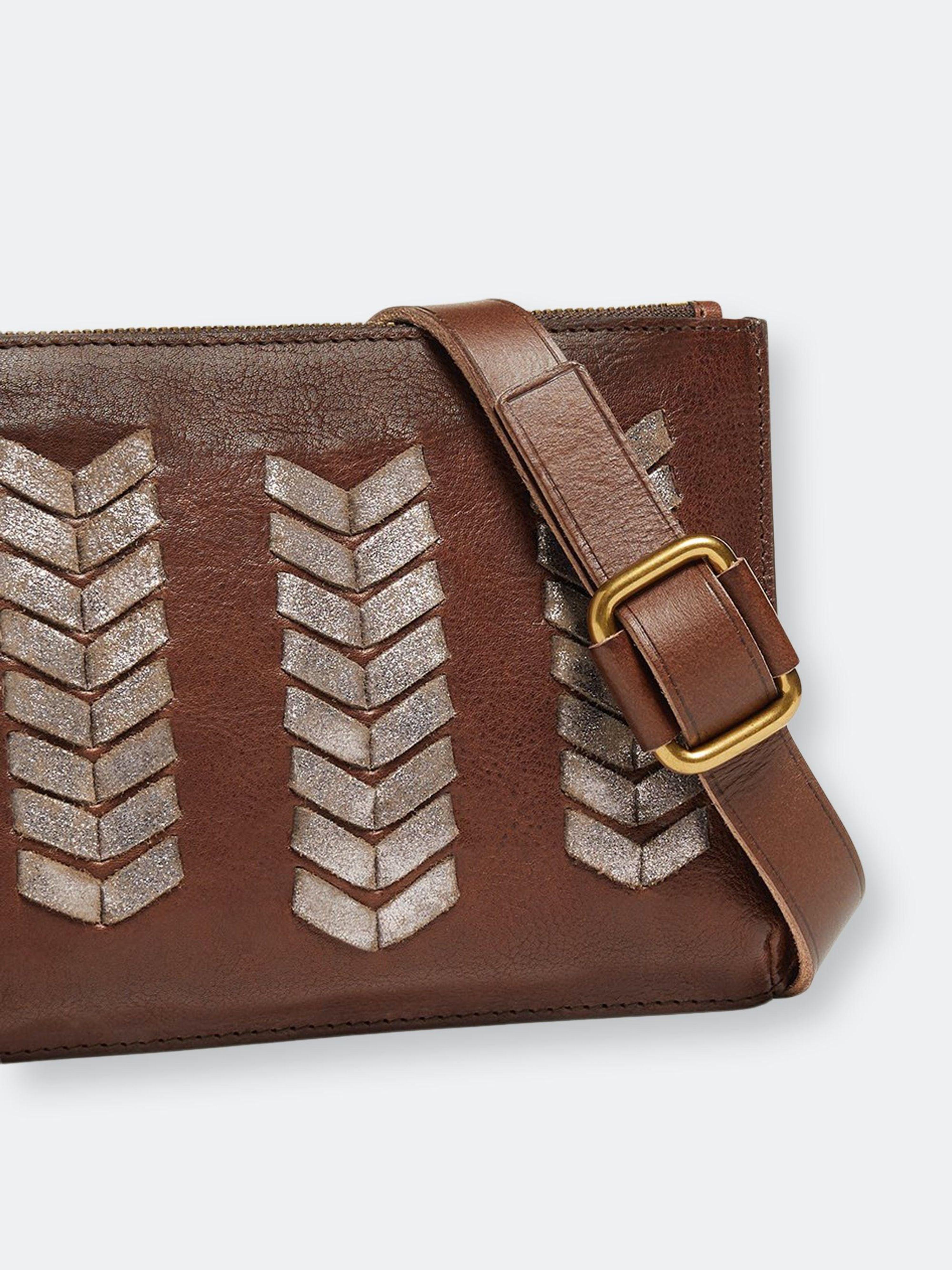 Convalore Laced Up Zip Top Belt Bag in Brown | Lyst