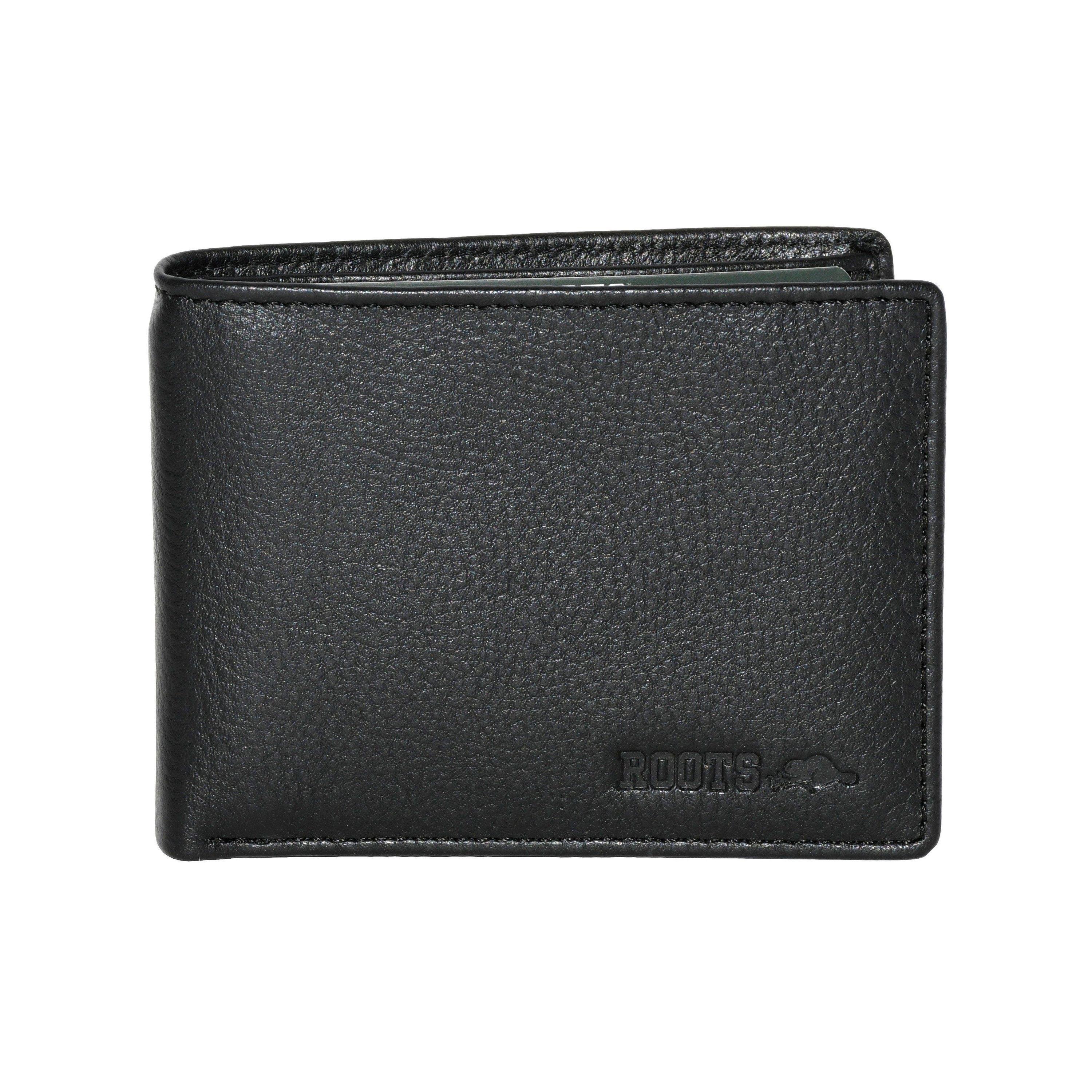 ROOTS Leather Slimfold Rfid Wallet With Removable Passcase in Black | Lyst