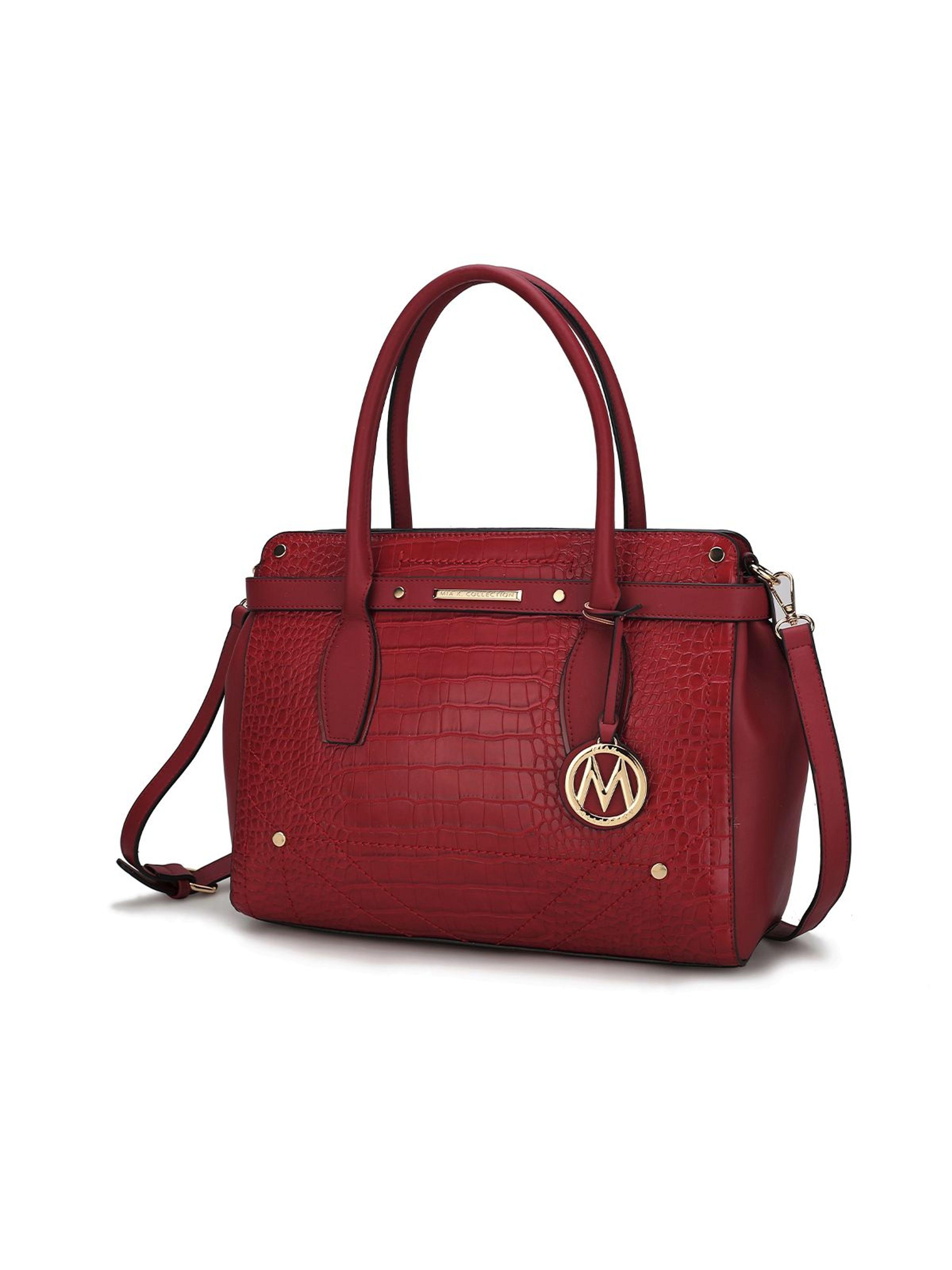 Shop Eco-friendly Designer Christine Vegan Leather Women's Satchel Handbag  & Wristlet Wallet 2 pcs Online | MKF Collection