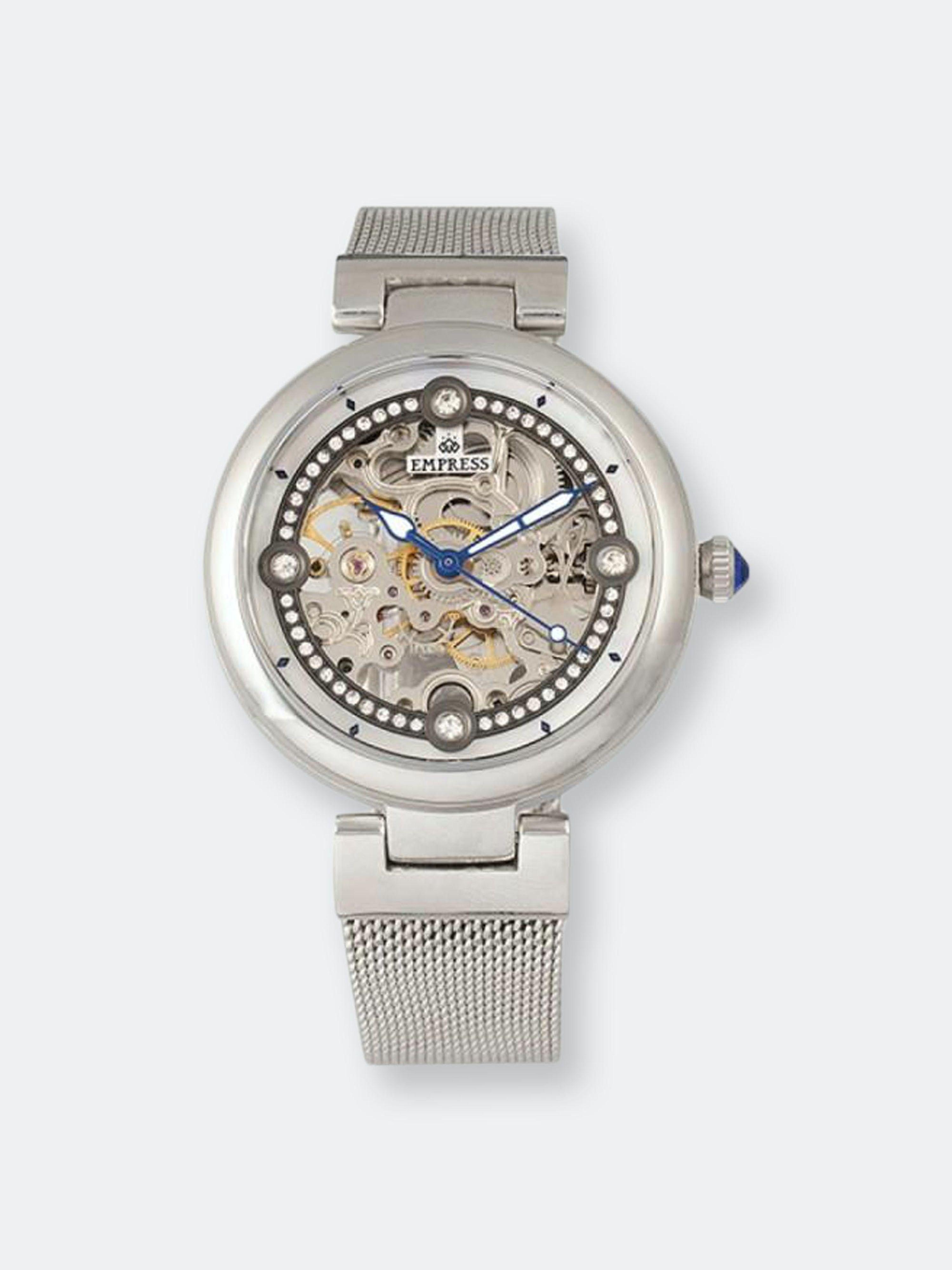 Empress Watches Empress Adelaide Automatic Skeleton Watch in White Lyst