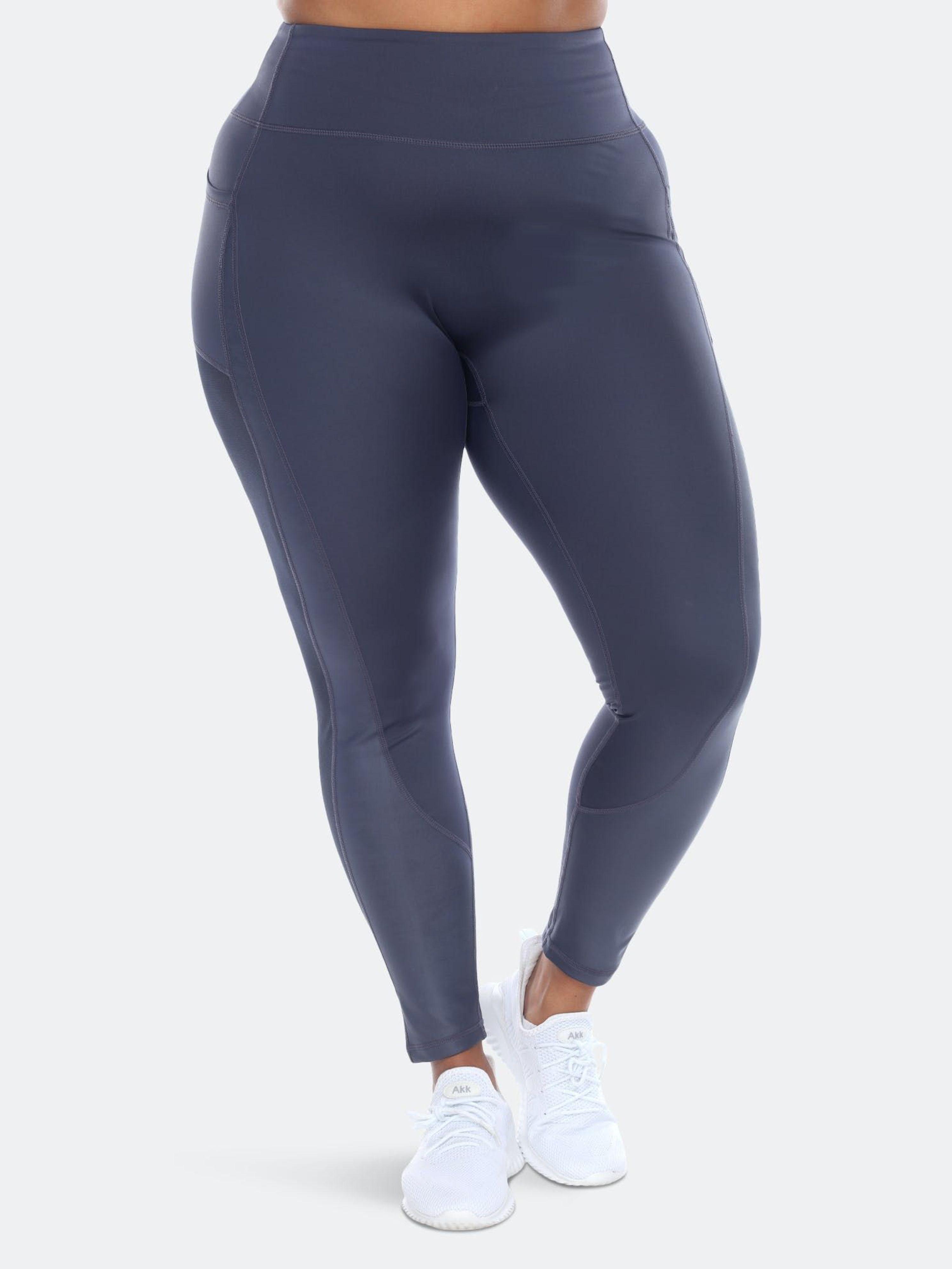 White Mark Plus Size High-waist Mesh Fitness Leggings in Blue | Lyst