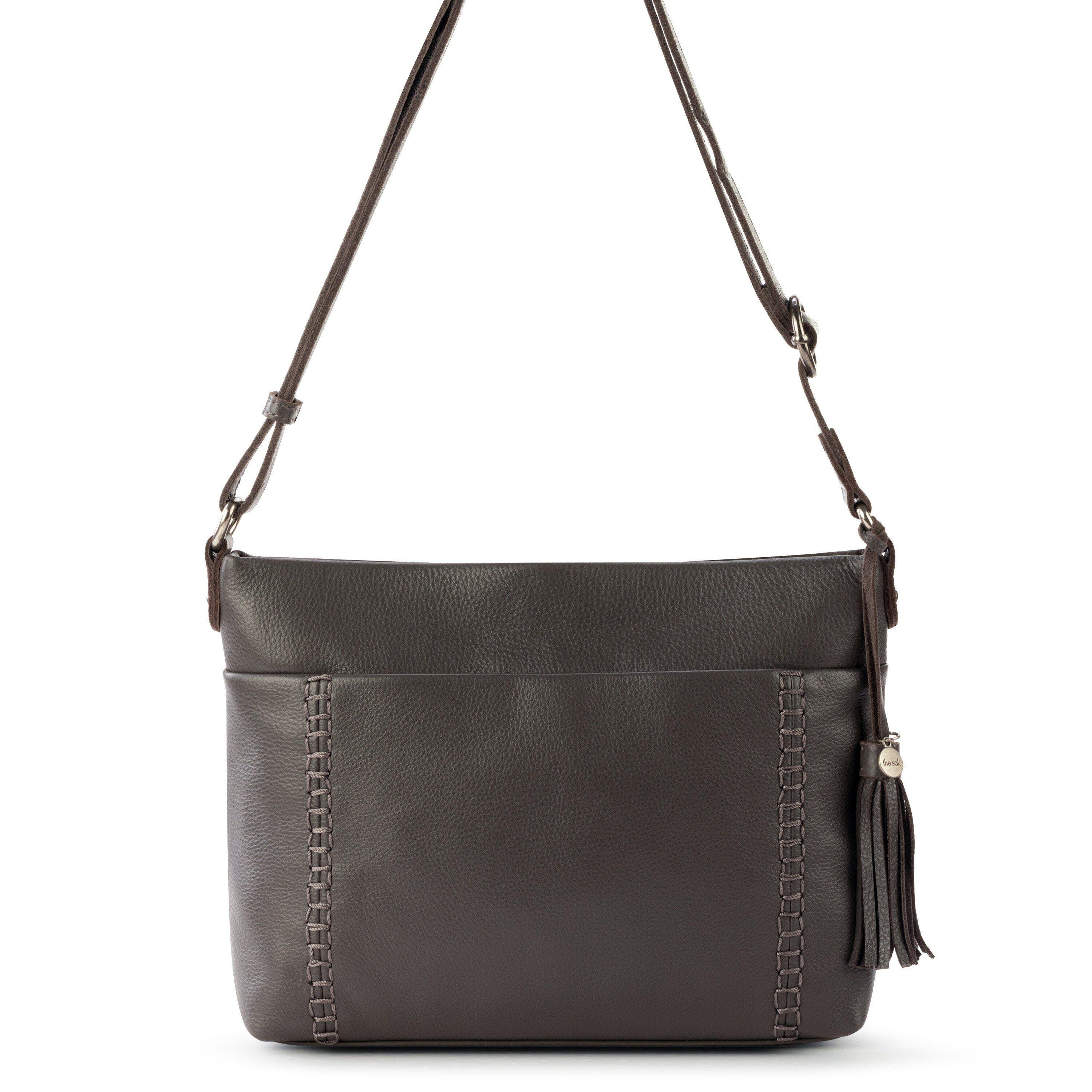 The Sak Melrose Leather Crossbody Handbag in Black | Lyst
