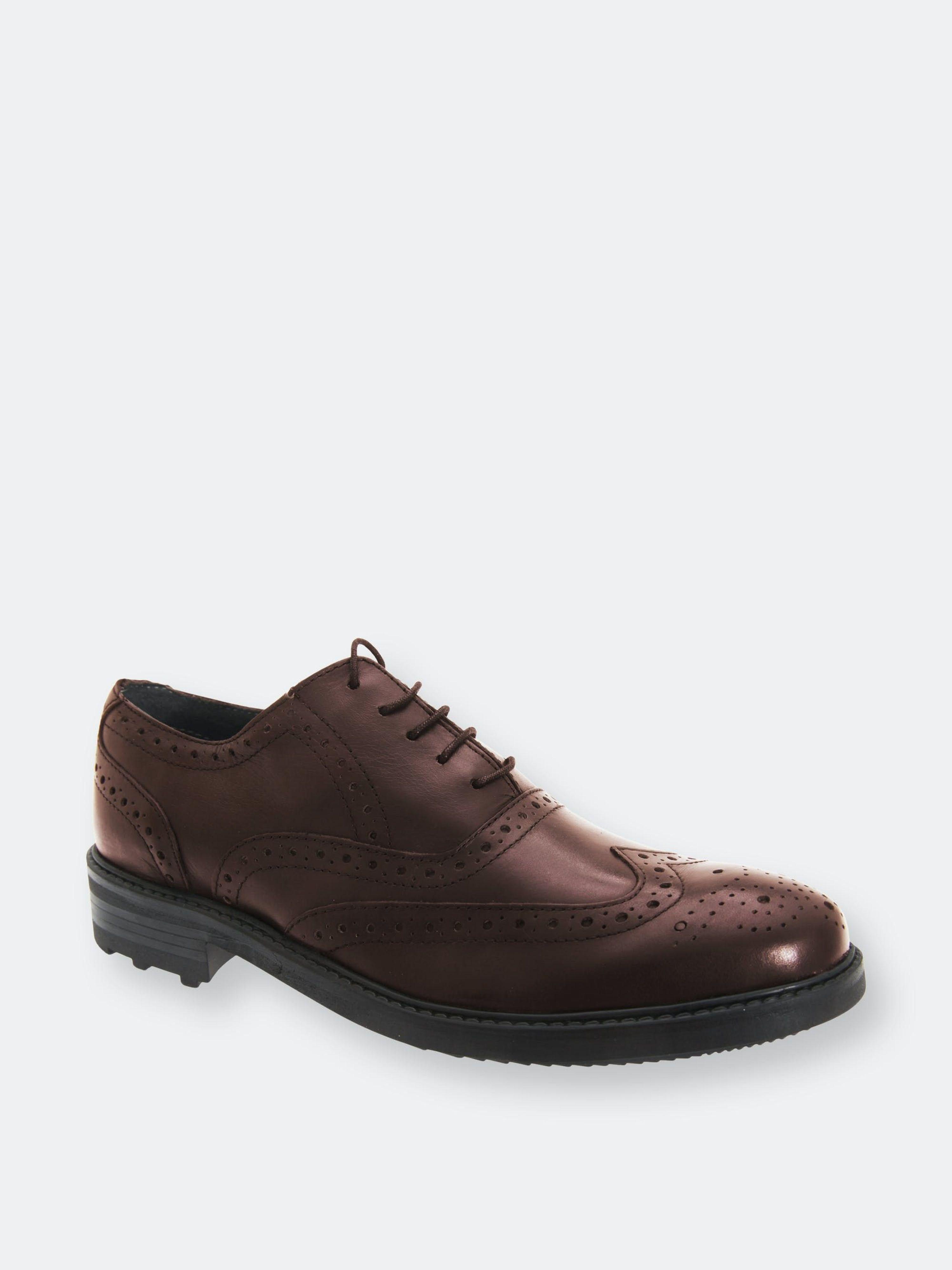 Roamers 5 Eyelet Brogue Oxford Leather Shoes in Brown for Men | Lyst