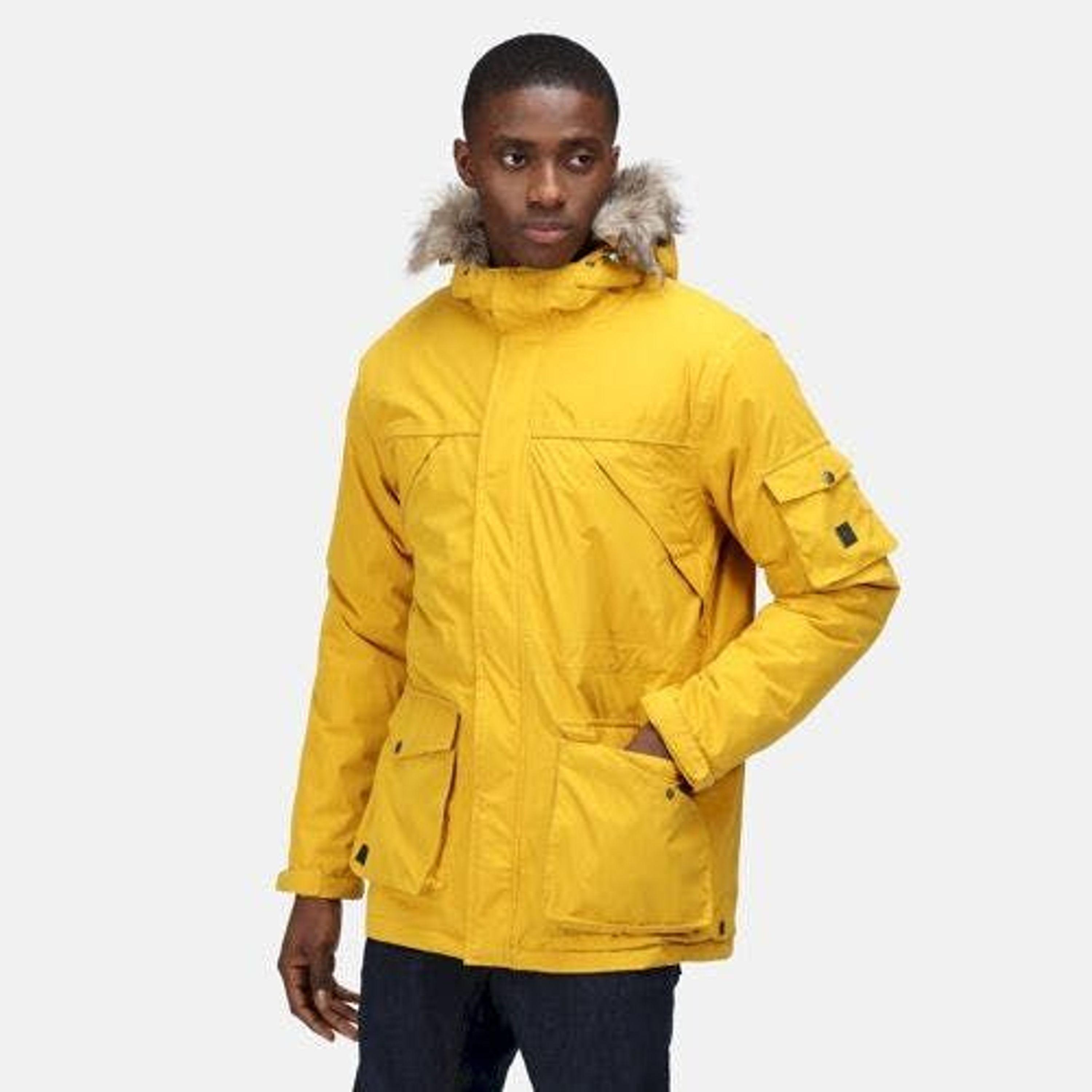 Regatta Salinger Ii Faux Fur Insulated Parka Jacket in Yellow for Men | Lyst