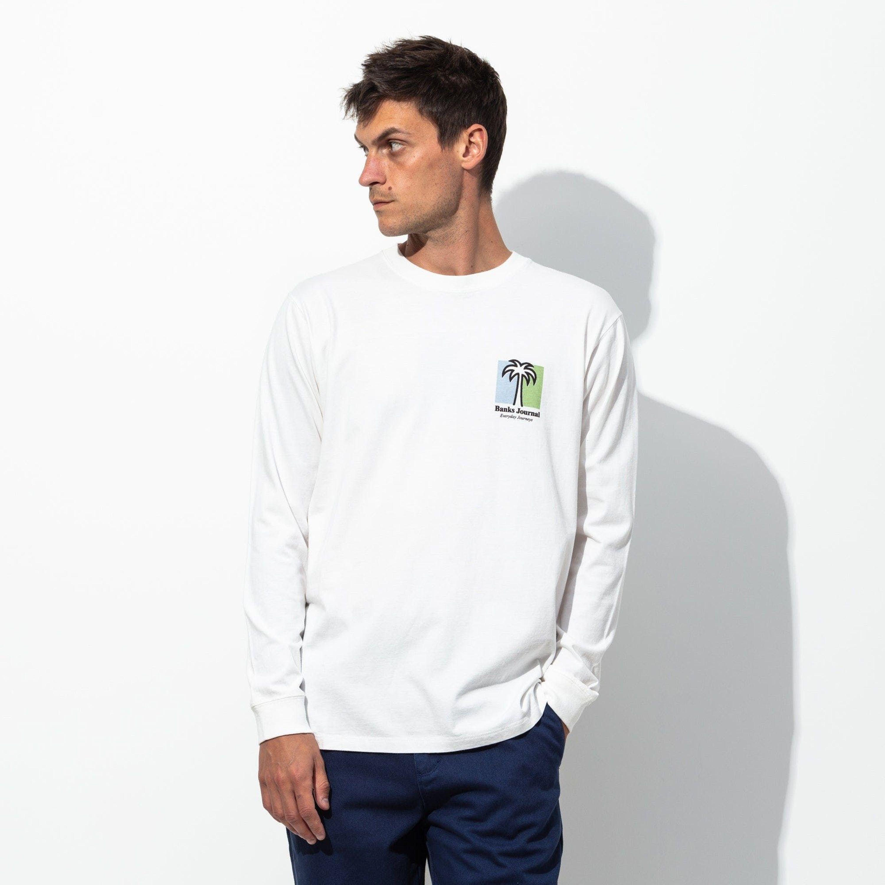 Banks Journal Oasis Long Sleeves Tee Shirt in White for Men | Lyst