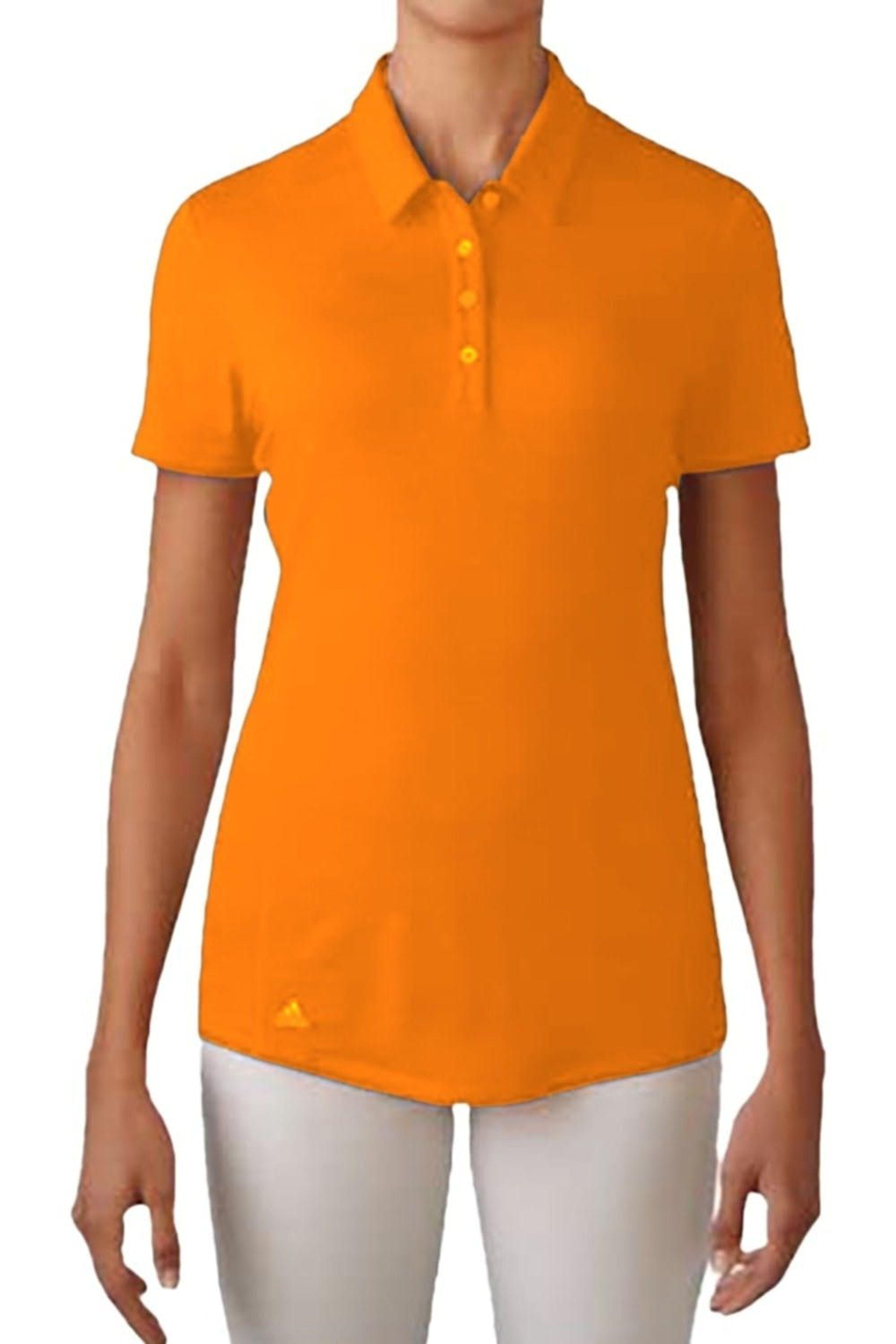 adidas Teamwear Lightweight Short Sleeve Polo Shirt in Orange | Lyst