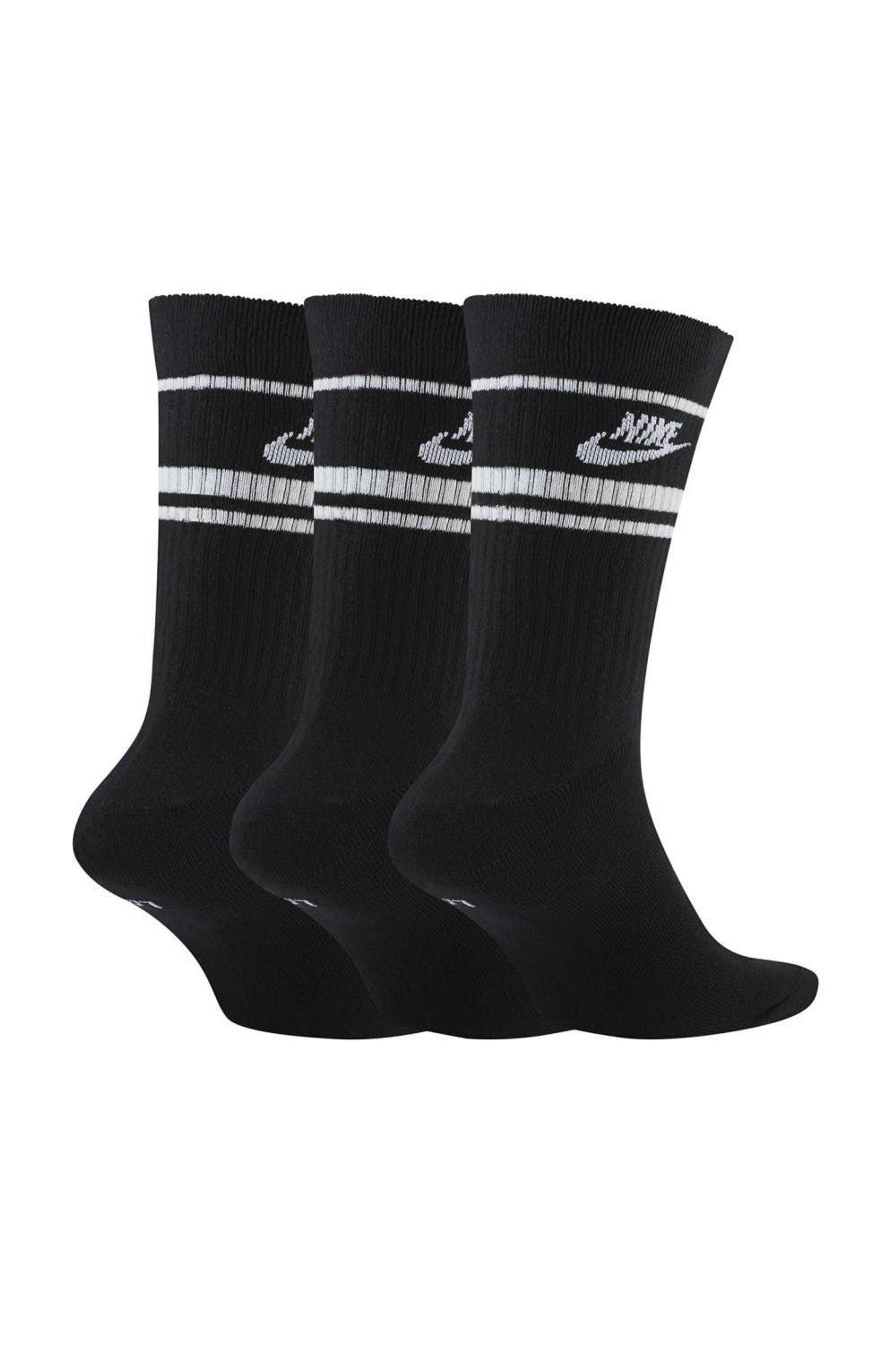 Nike Adult Everyday Essential Stripe Crew Socks in Black | Lyst