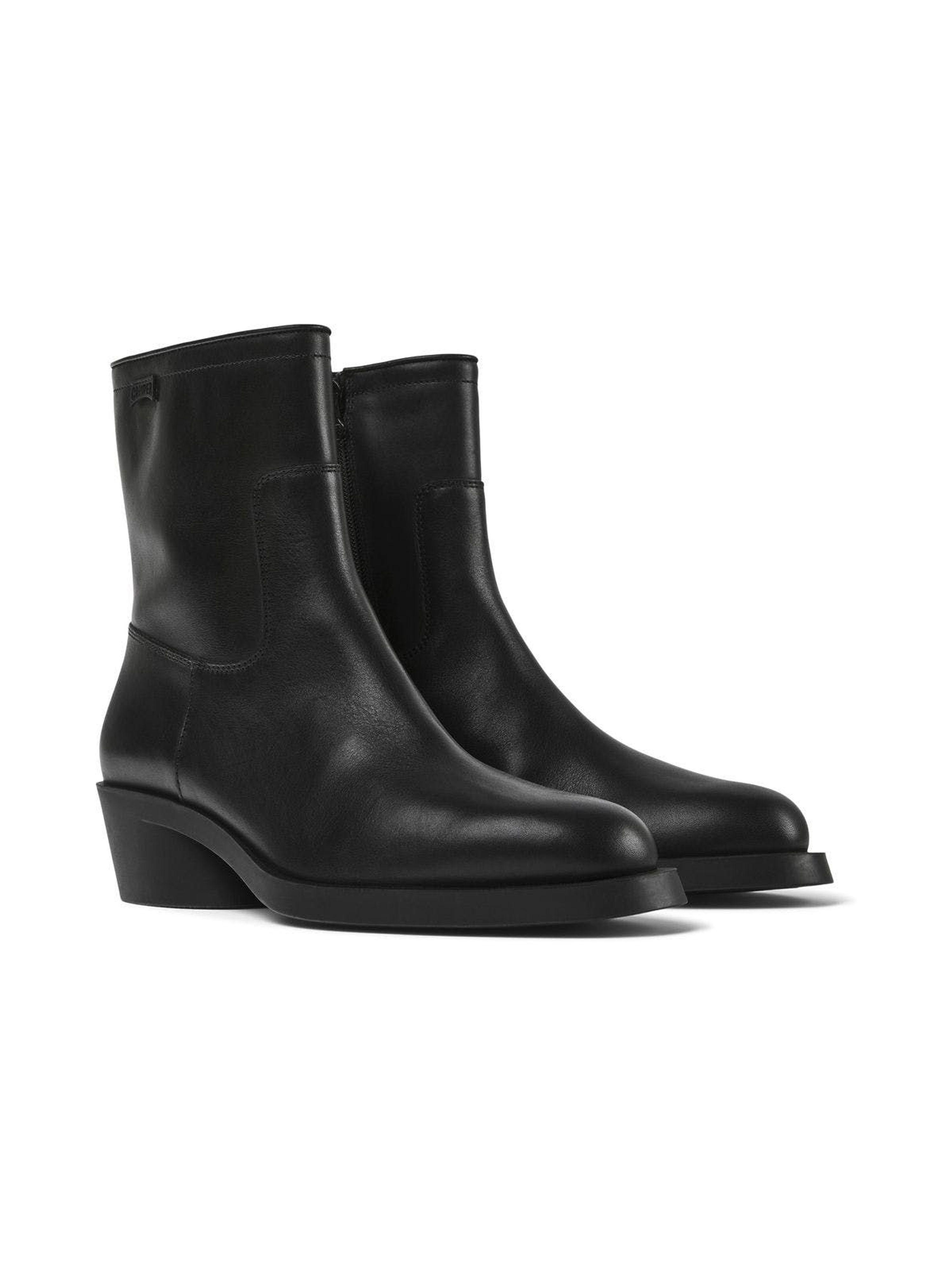 Camper Black Leather Bonnie Boots | Lyst
