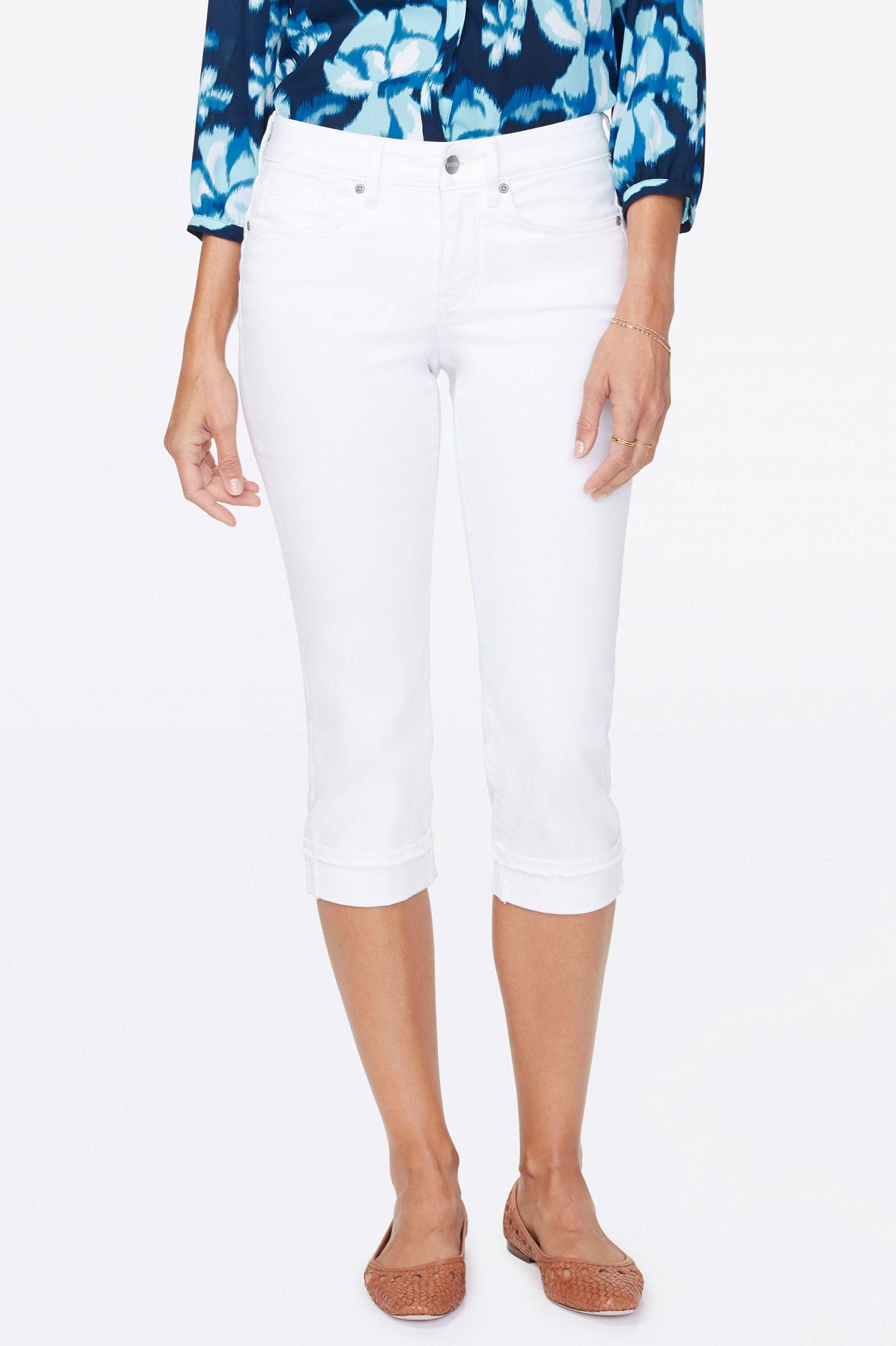 NYDJ Marilyn Straight Crop Jeans in White