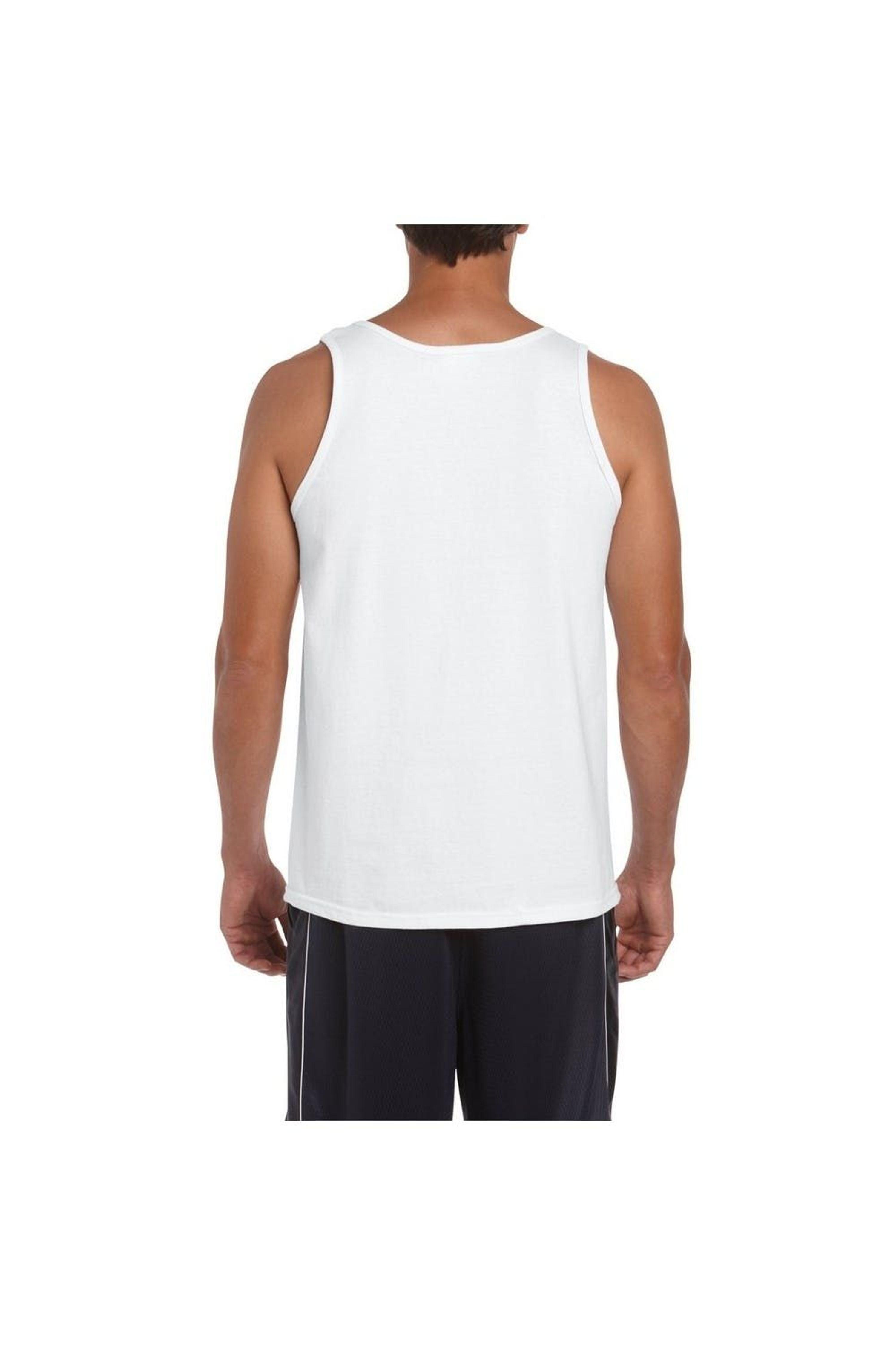 Gildan Softstyle Tank Vest Top in White for Men | Lyst