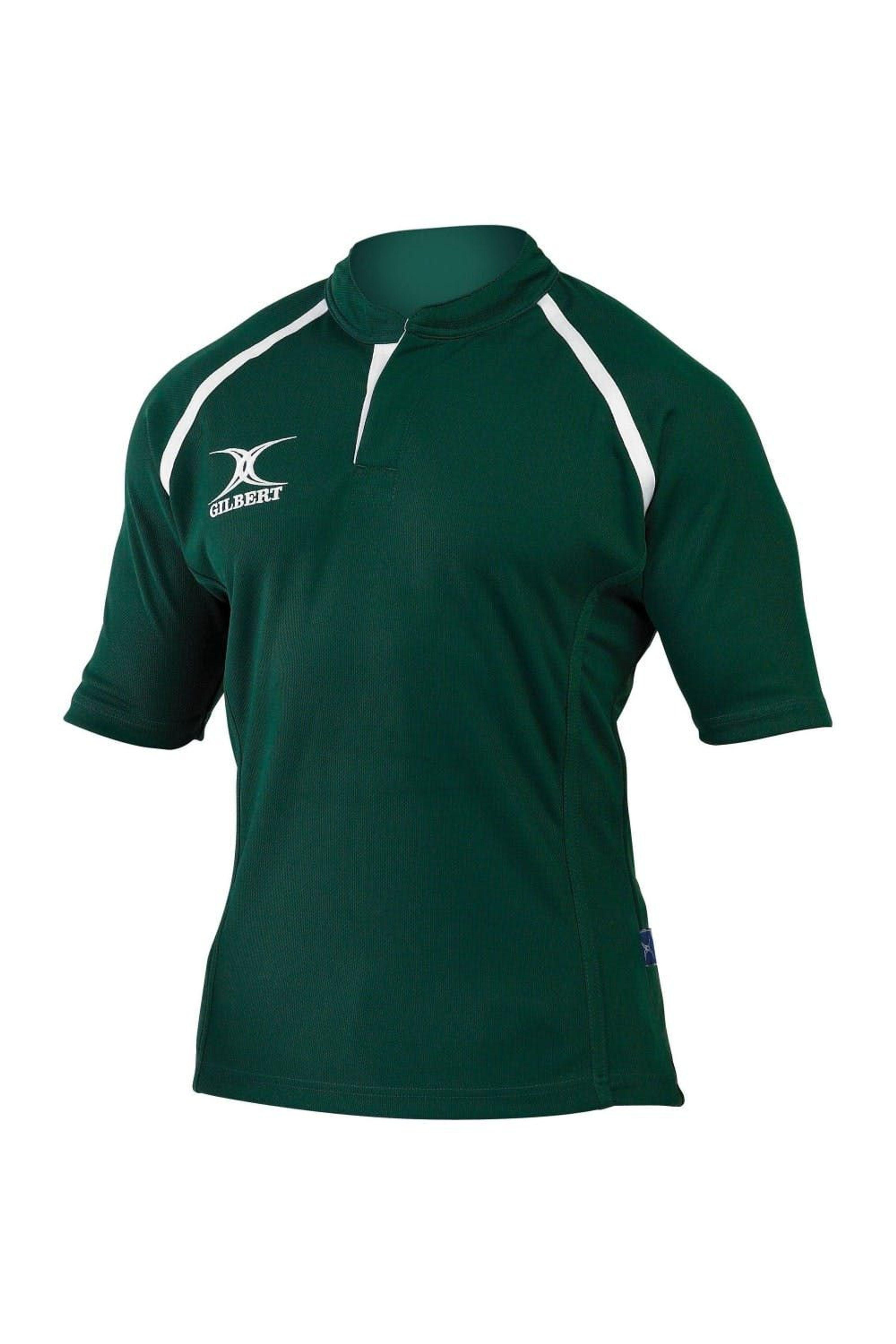 Gilbert Rugby Xact Short Sleeved Rugby Shirt in Green for Men | Lyst