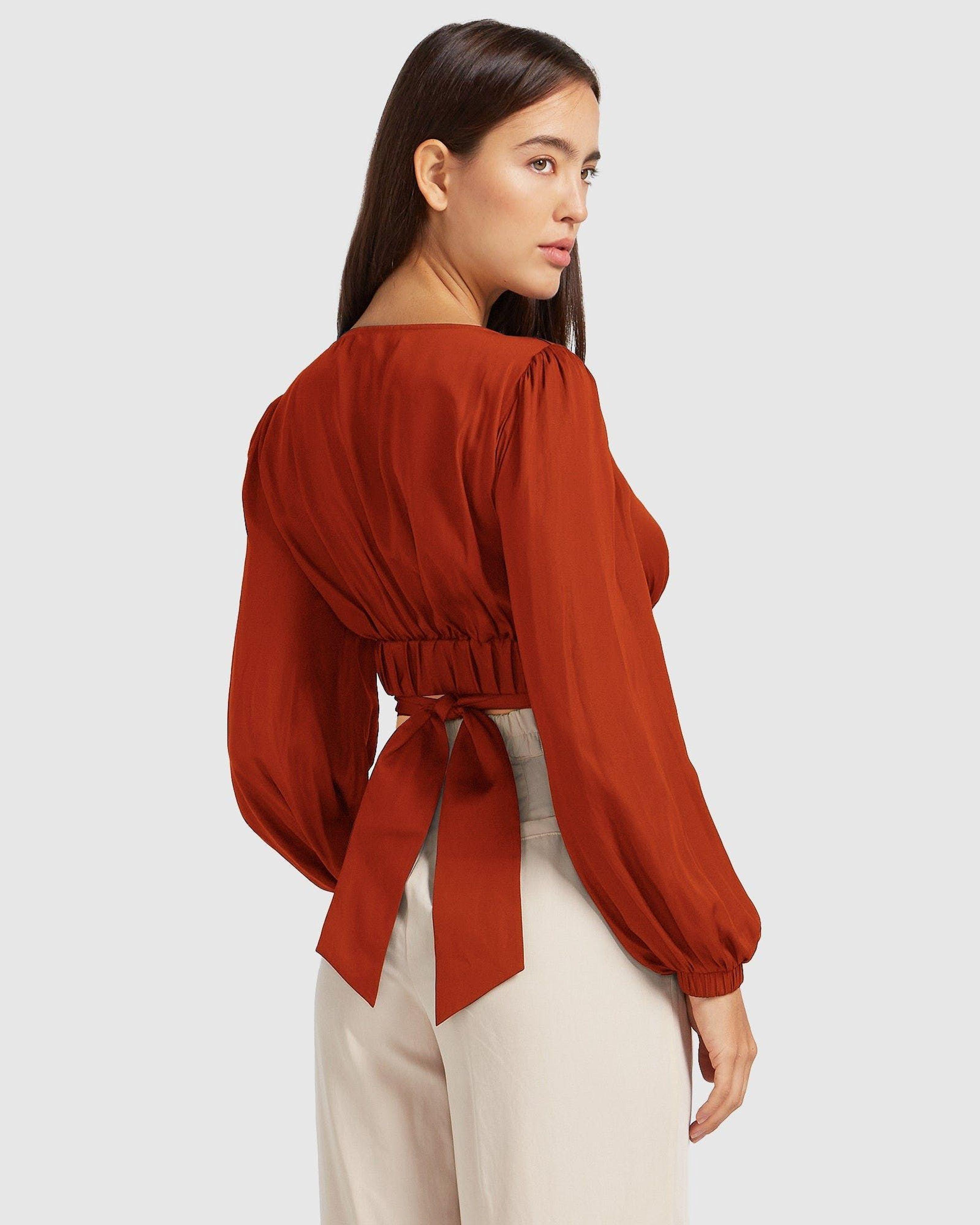 Belle & Bloom No Way Home Cropped Top in Red | Lyst