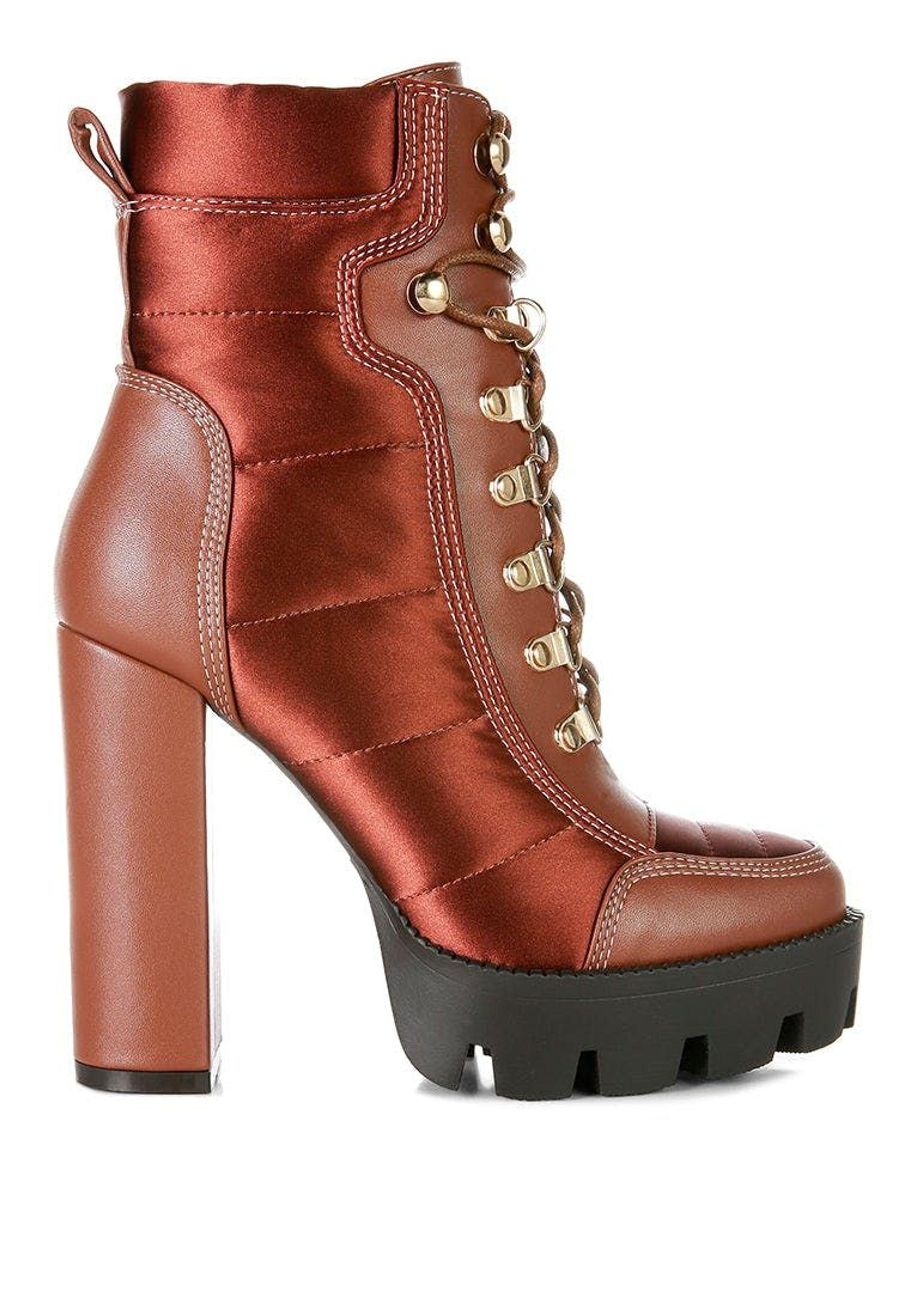 High heel sales biker boots
