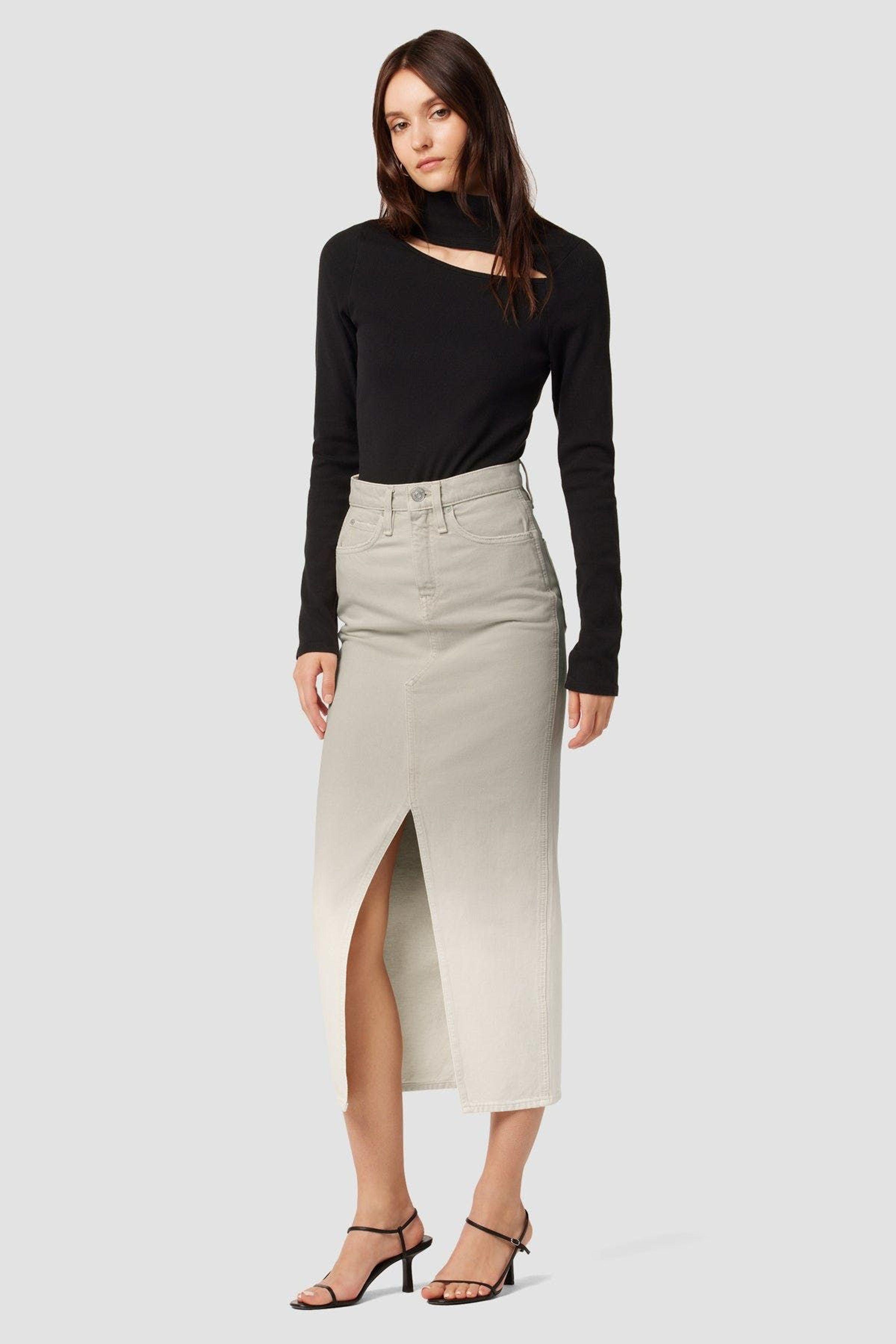 Hudson Jeans Highrise Reconstructed Pencil Skirt Lyst