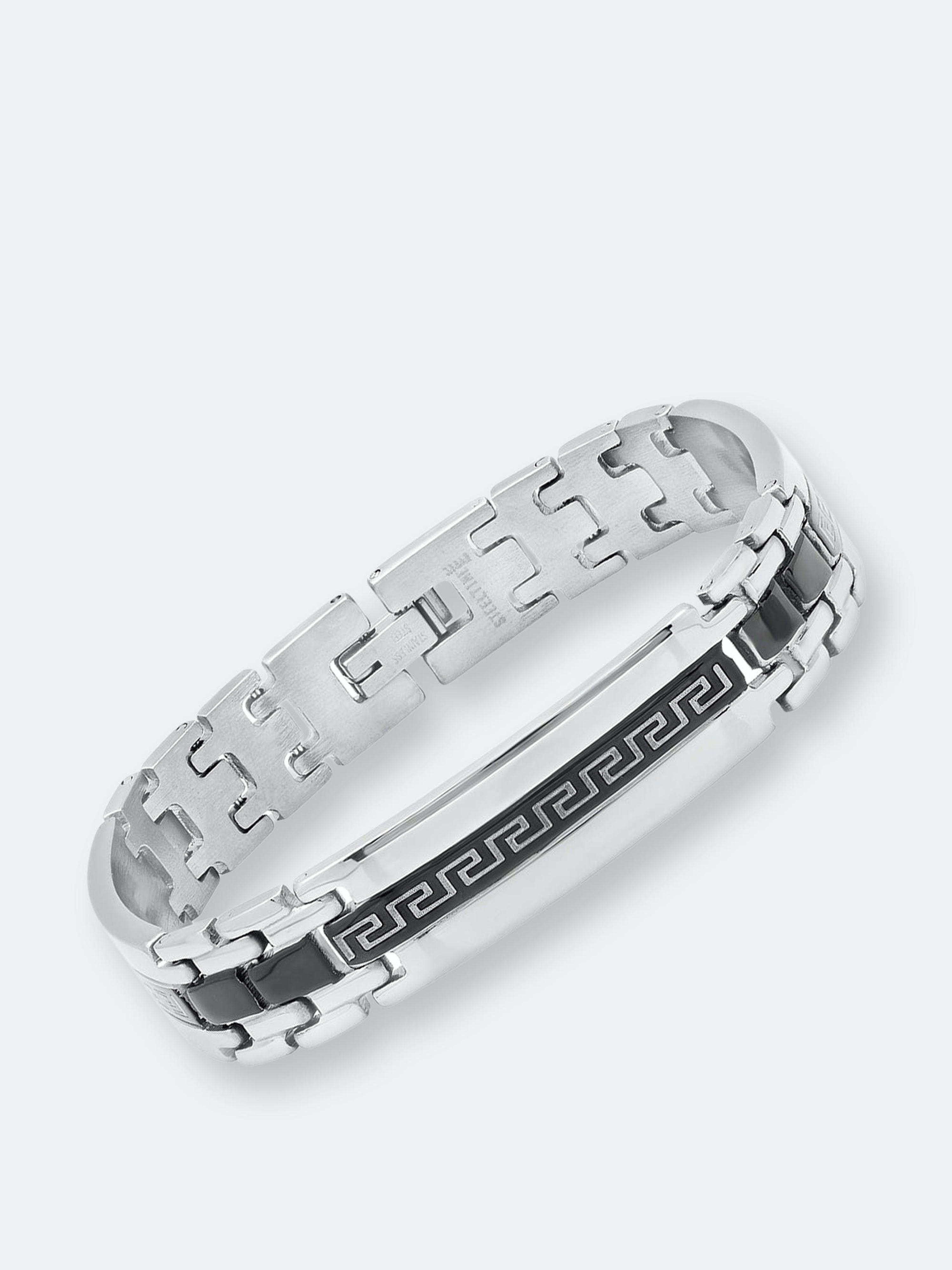 Steeltime Men's Leather String Design Bracelet