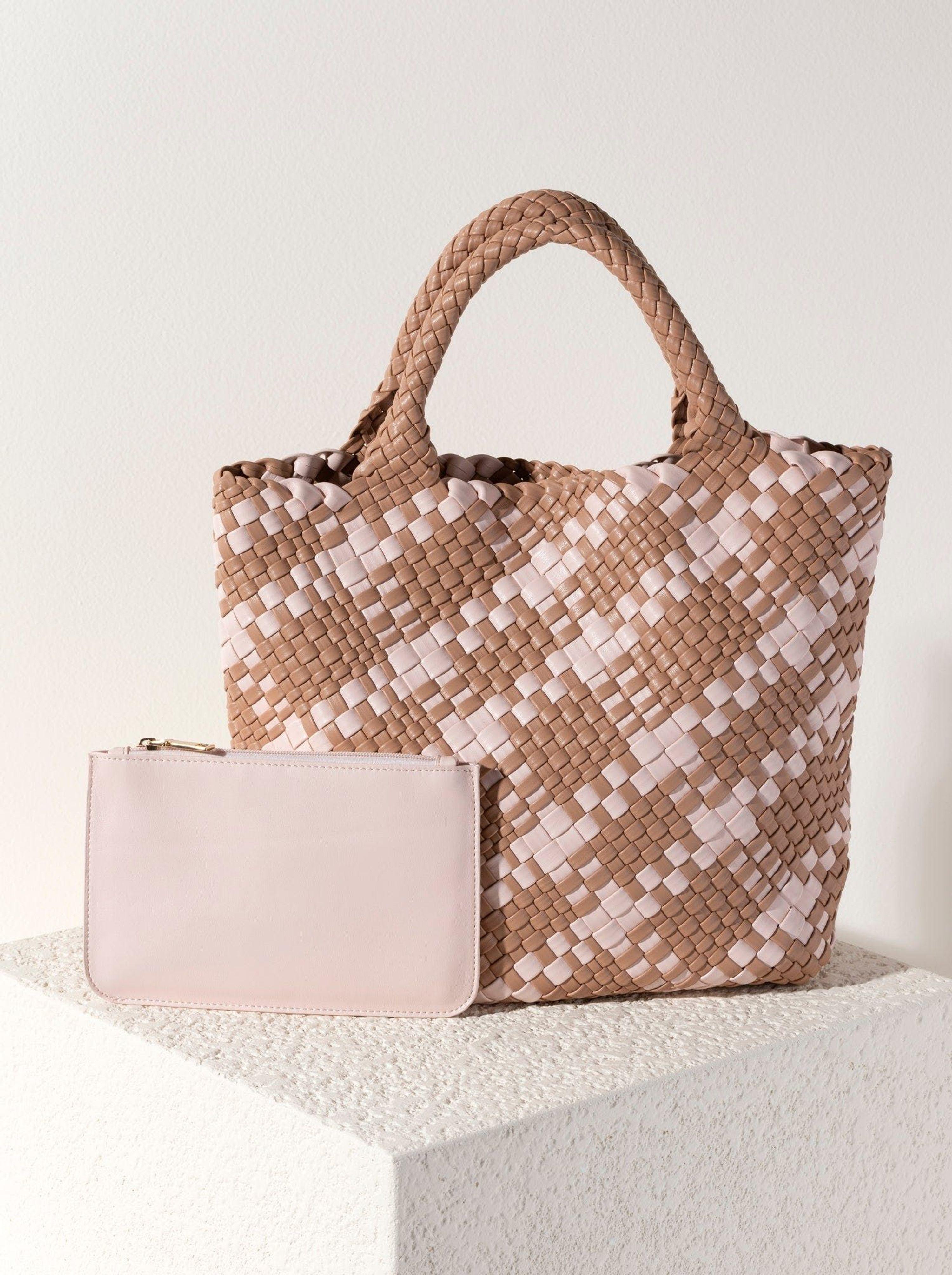 Shiraleah Blythe Plaid Mini Tote, Sand in Pink | Lyst