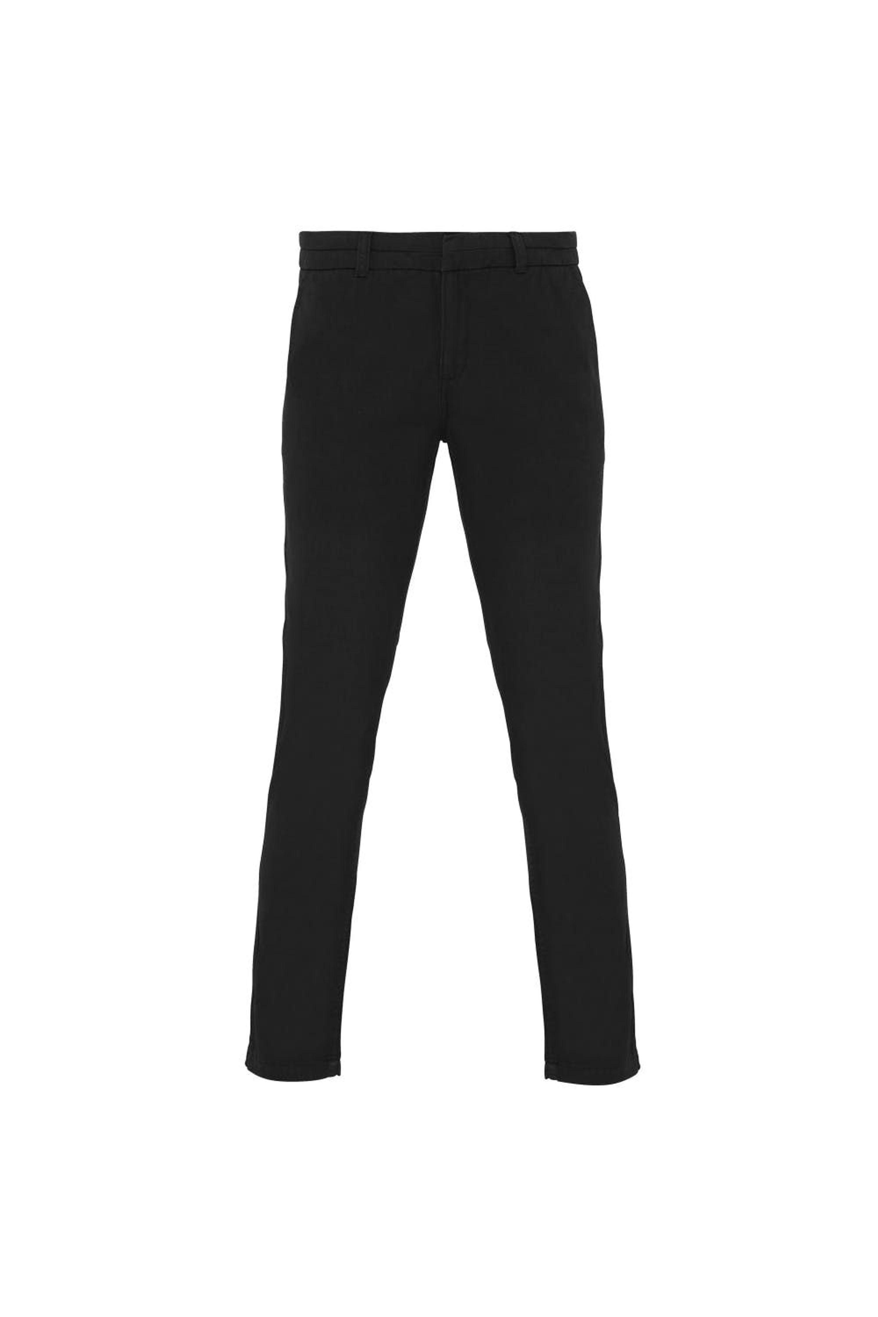 Asquith & Fox Casual Chino Trousers in Black | Lyst
