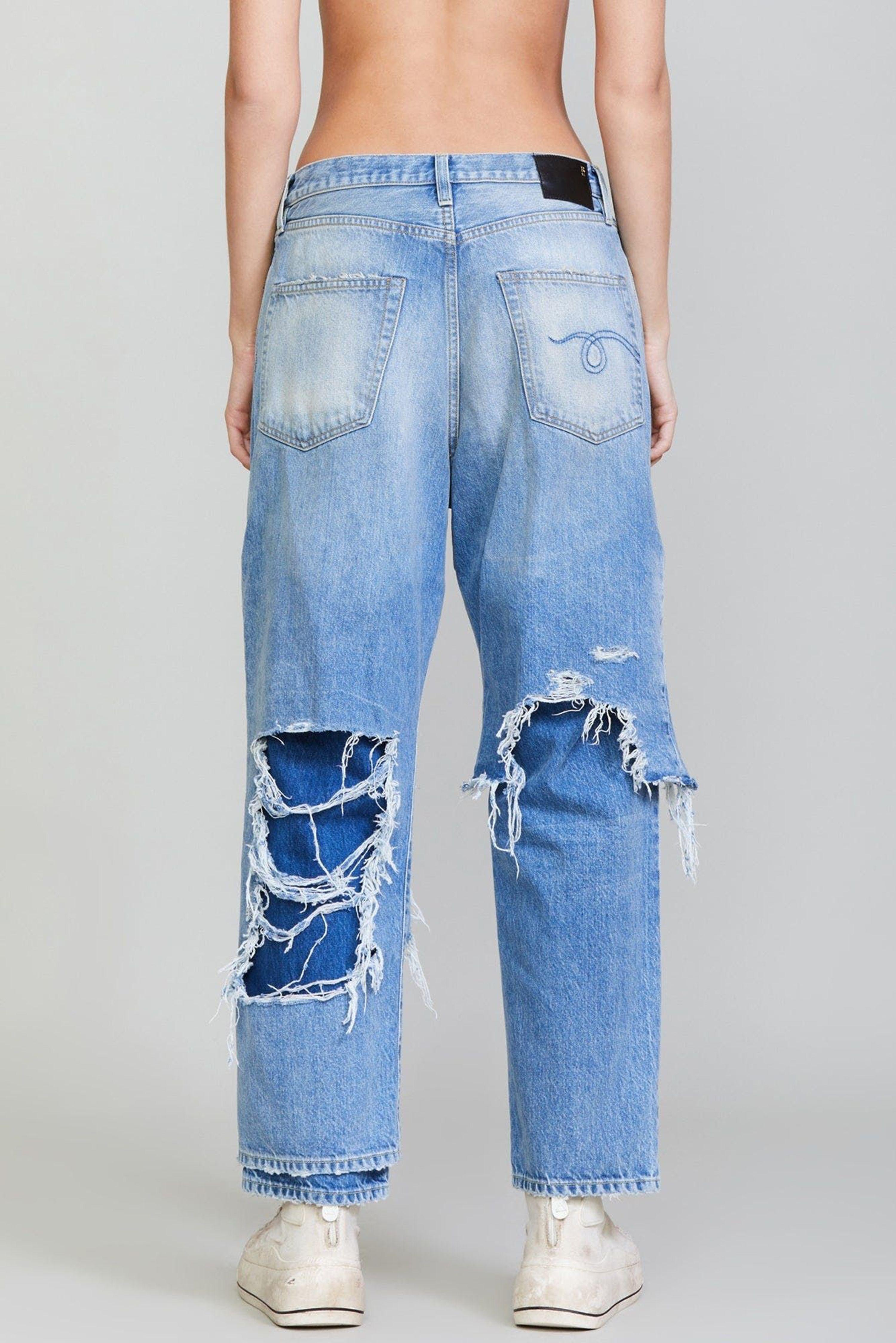R13 Double Layered Jean in Blue | Lyst