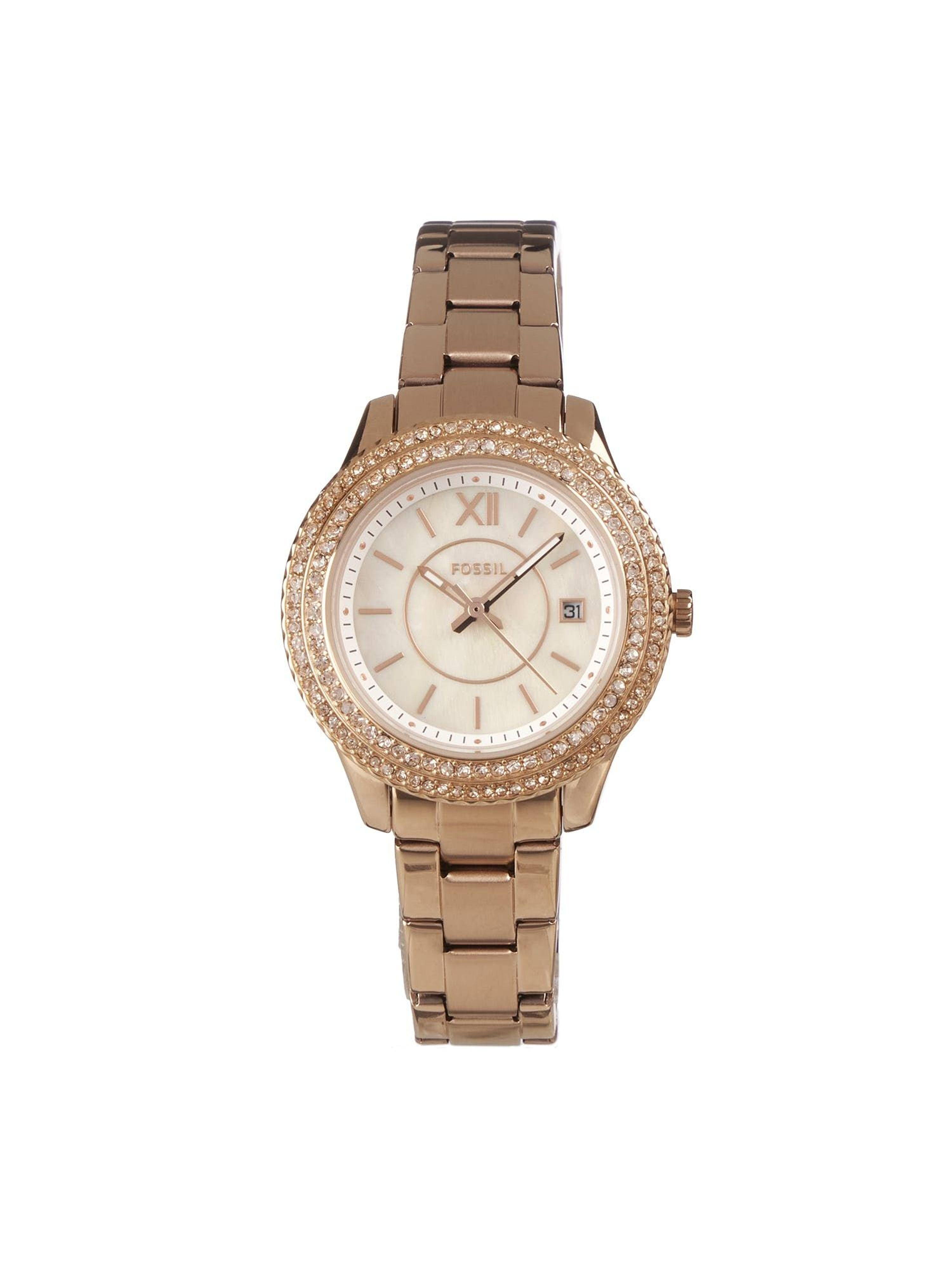 Fossil Es5136 Rose Gold Stella Mini Dress Watch in White Lyst