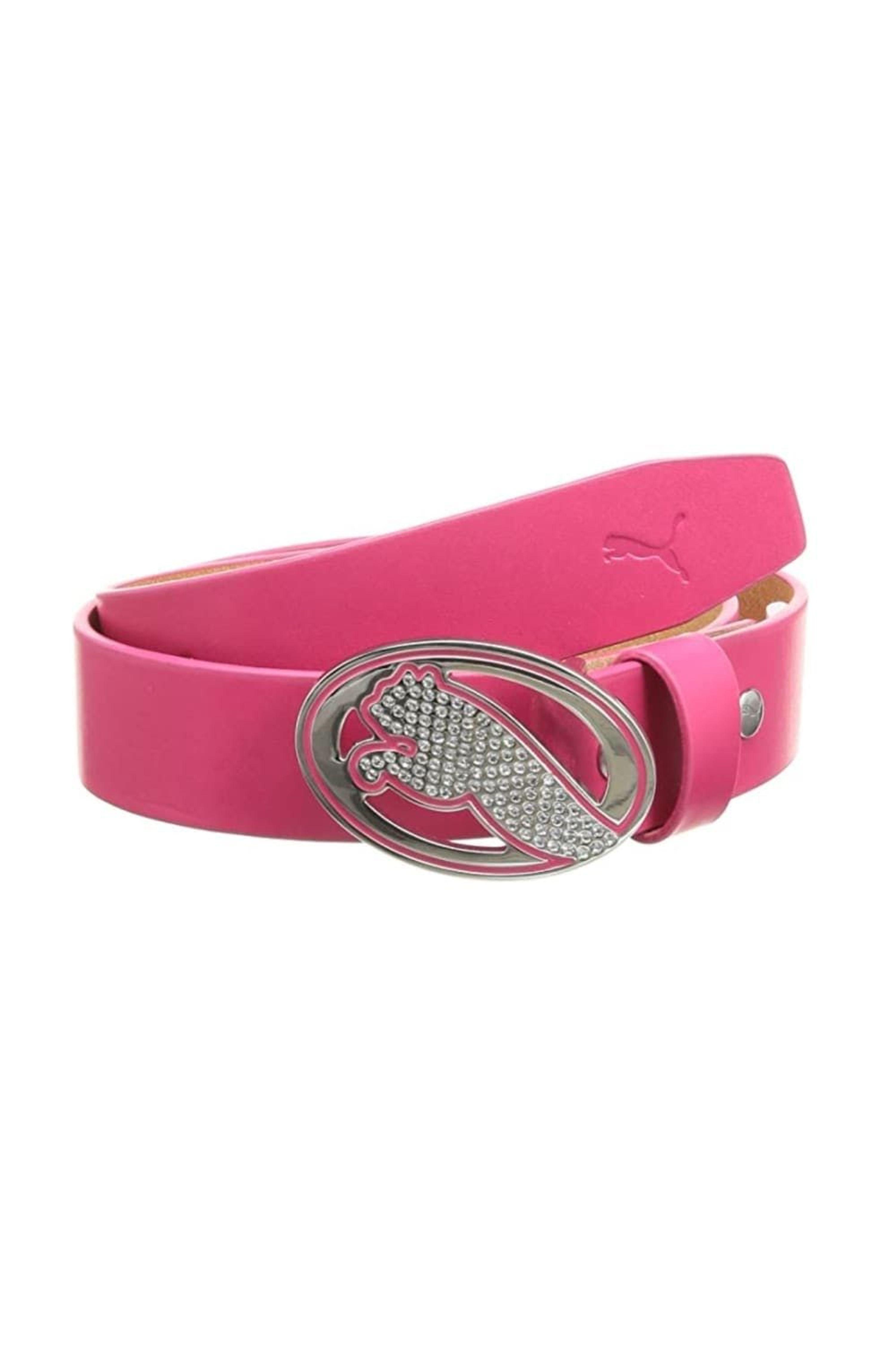 PUMA Regent Fitted Leather Belt in Pink | Lyst