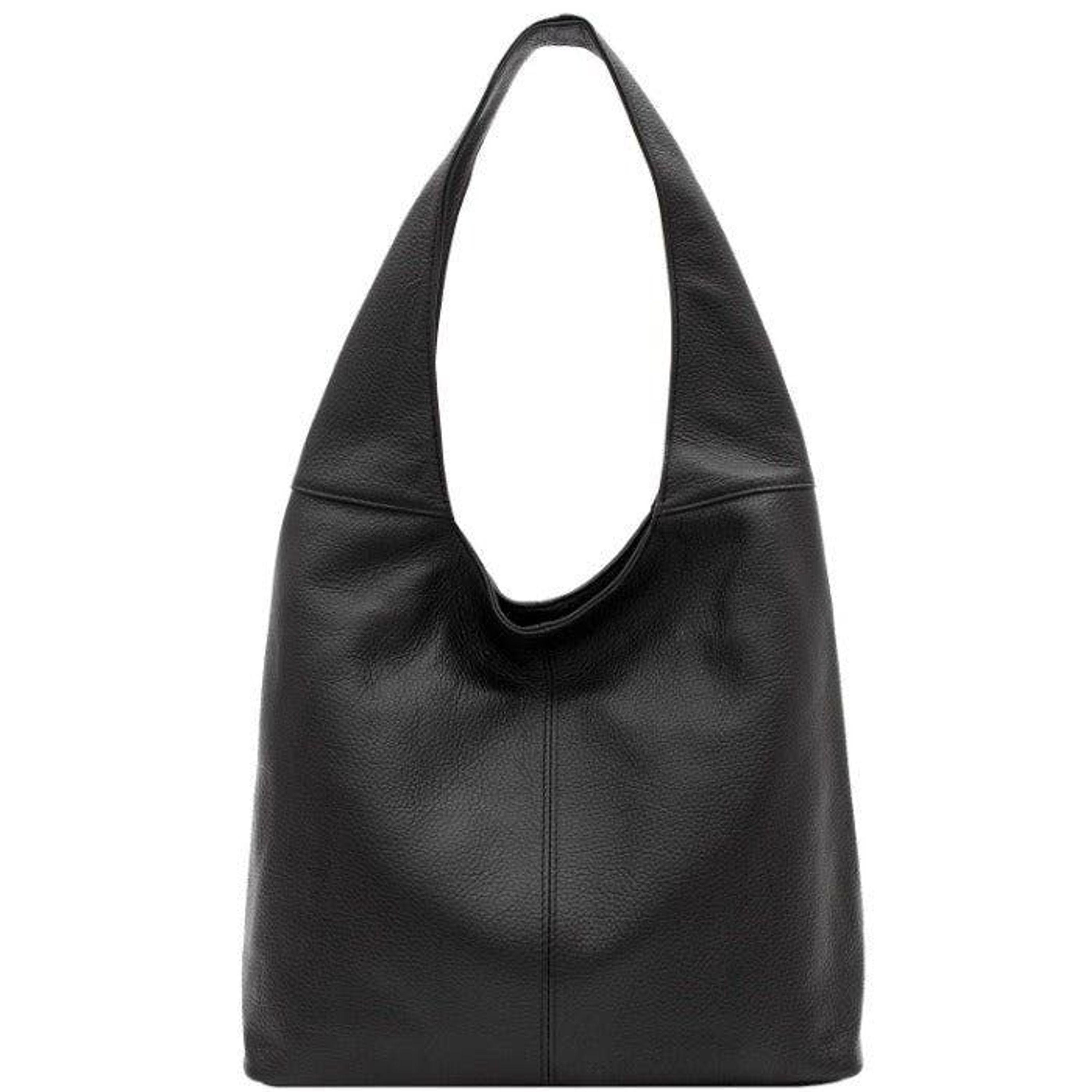 Sostter Black Soft Pebbled Leather Hobo Bag | Lyst