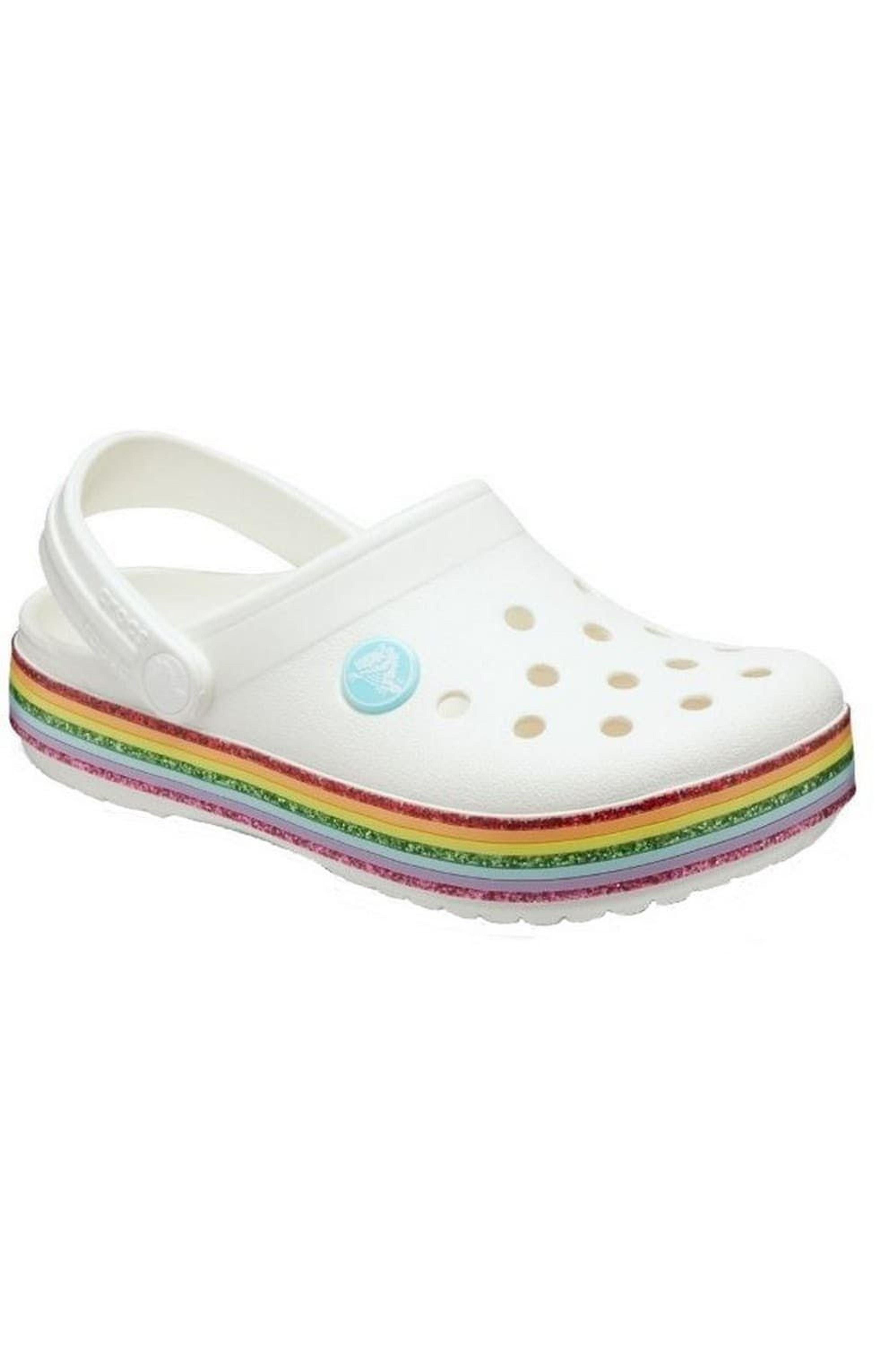 Crocs™ Girls Rainbow Glitter Clog in White Lyst