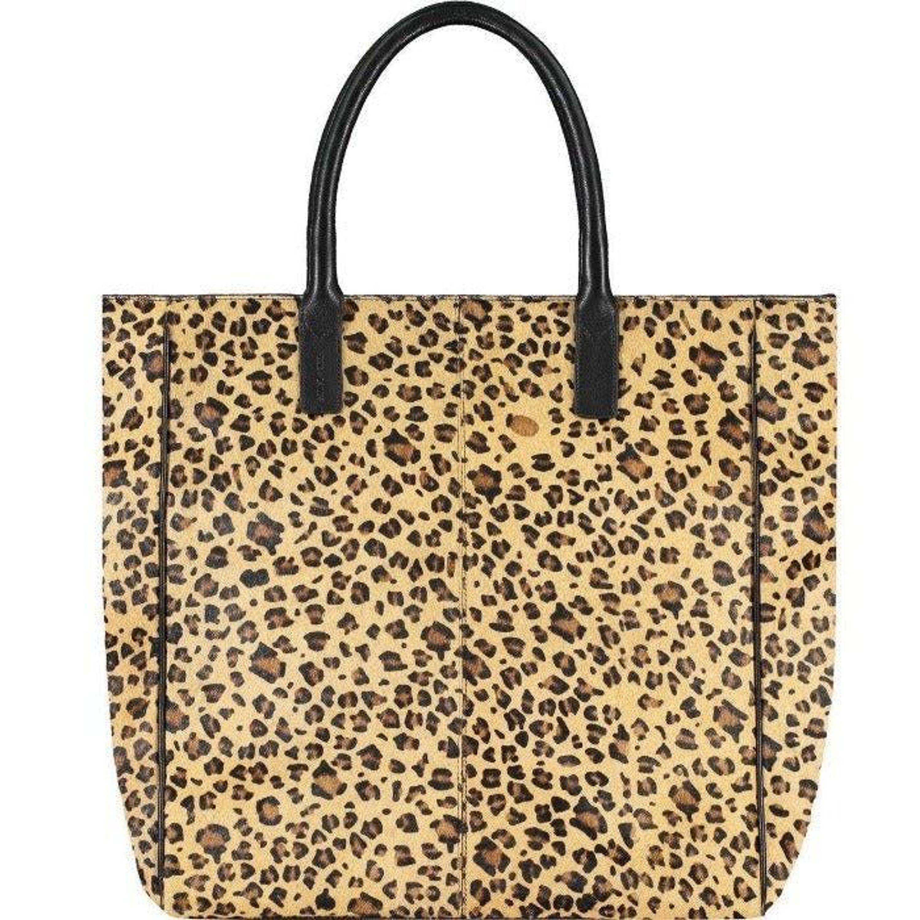Brix + Bailey Brix + Bailey Leopard Print Calf Hair Large Leather Tote ...