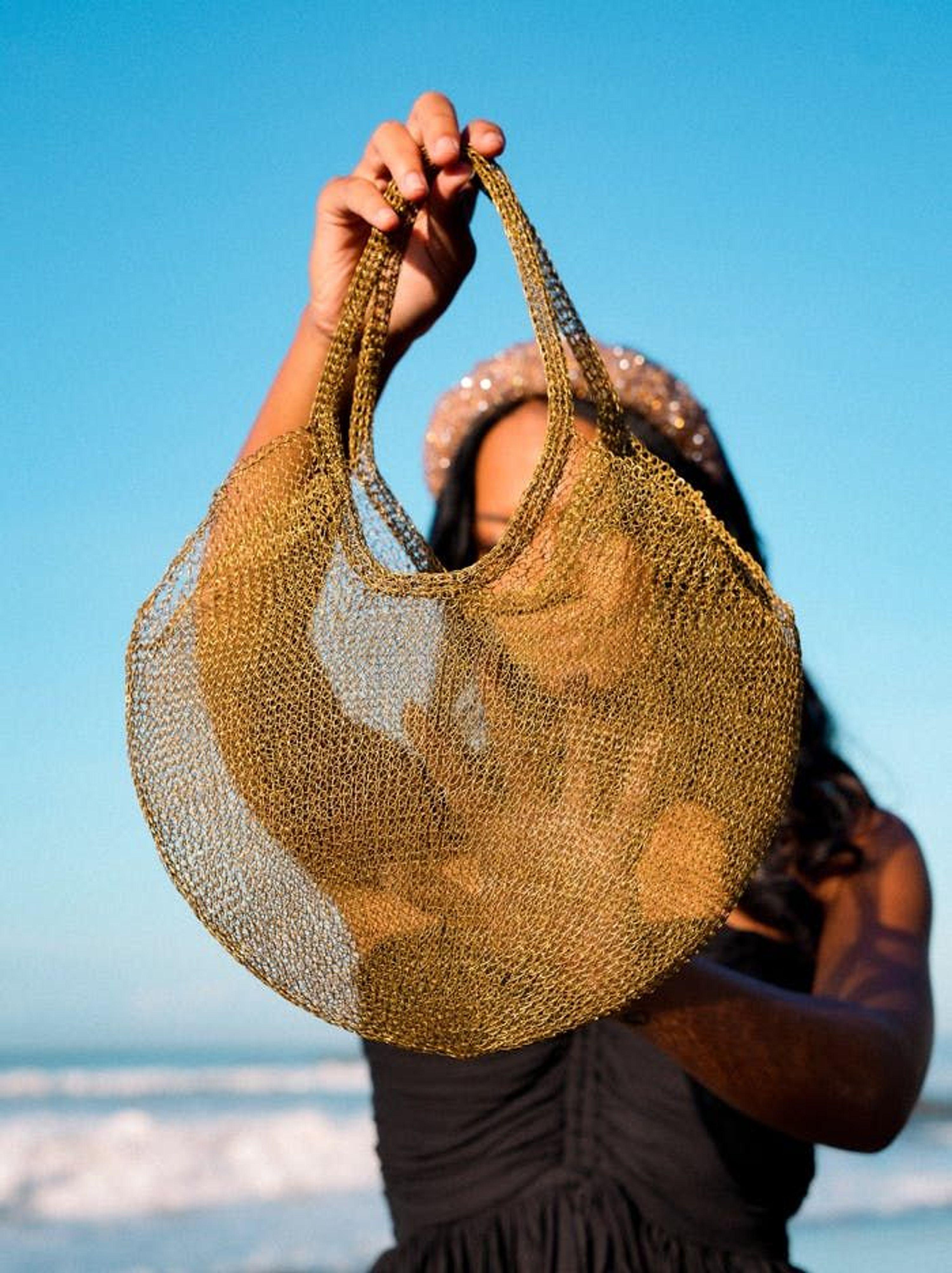 BrunnaCo Sol Wire Tote Bag in Blue Lyst