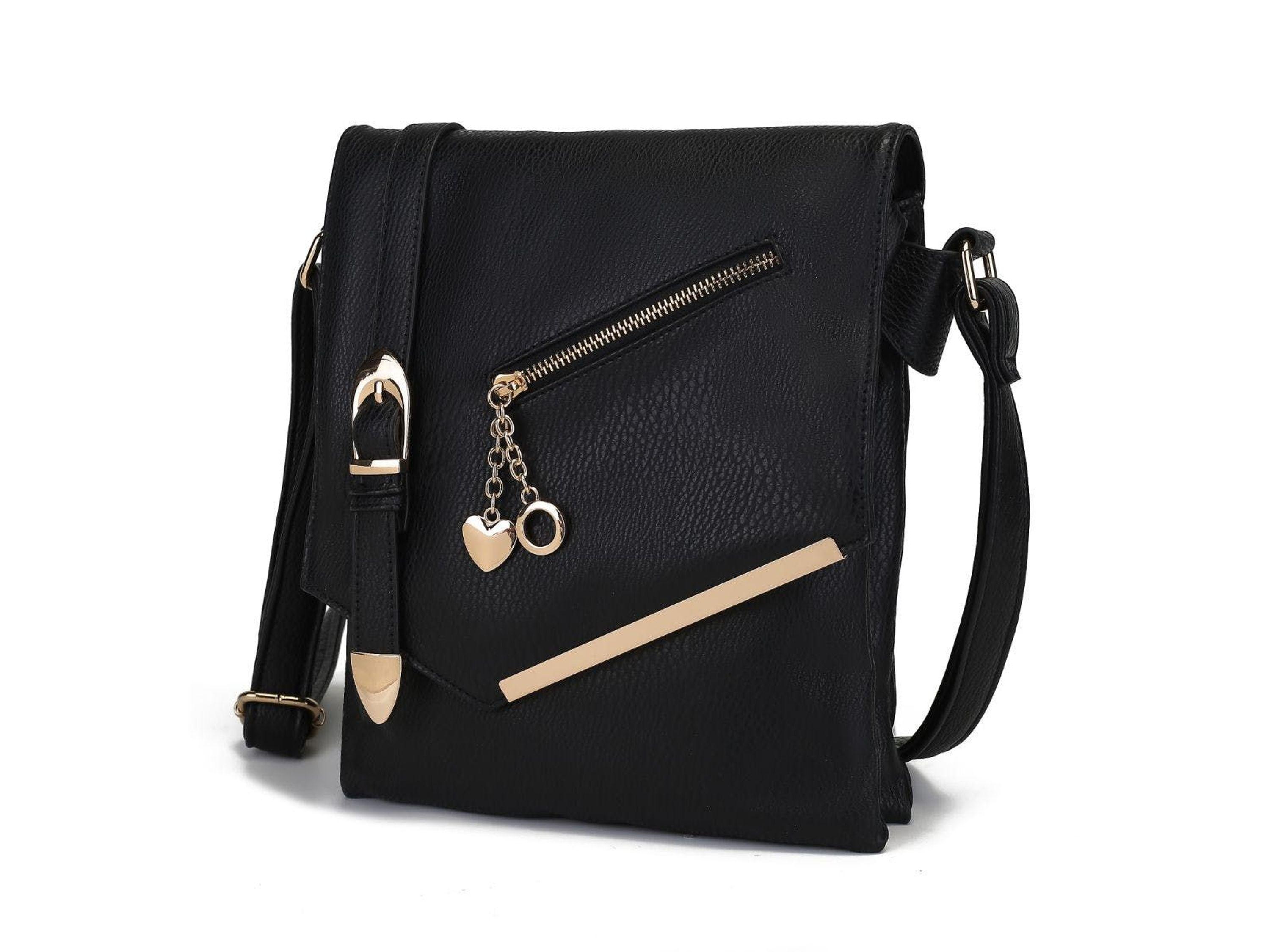 Mkf Collection By Mia K Jasmine Vegan Leather Crossbody Bag In Black Lyst 3473