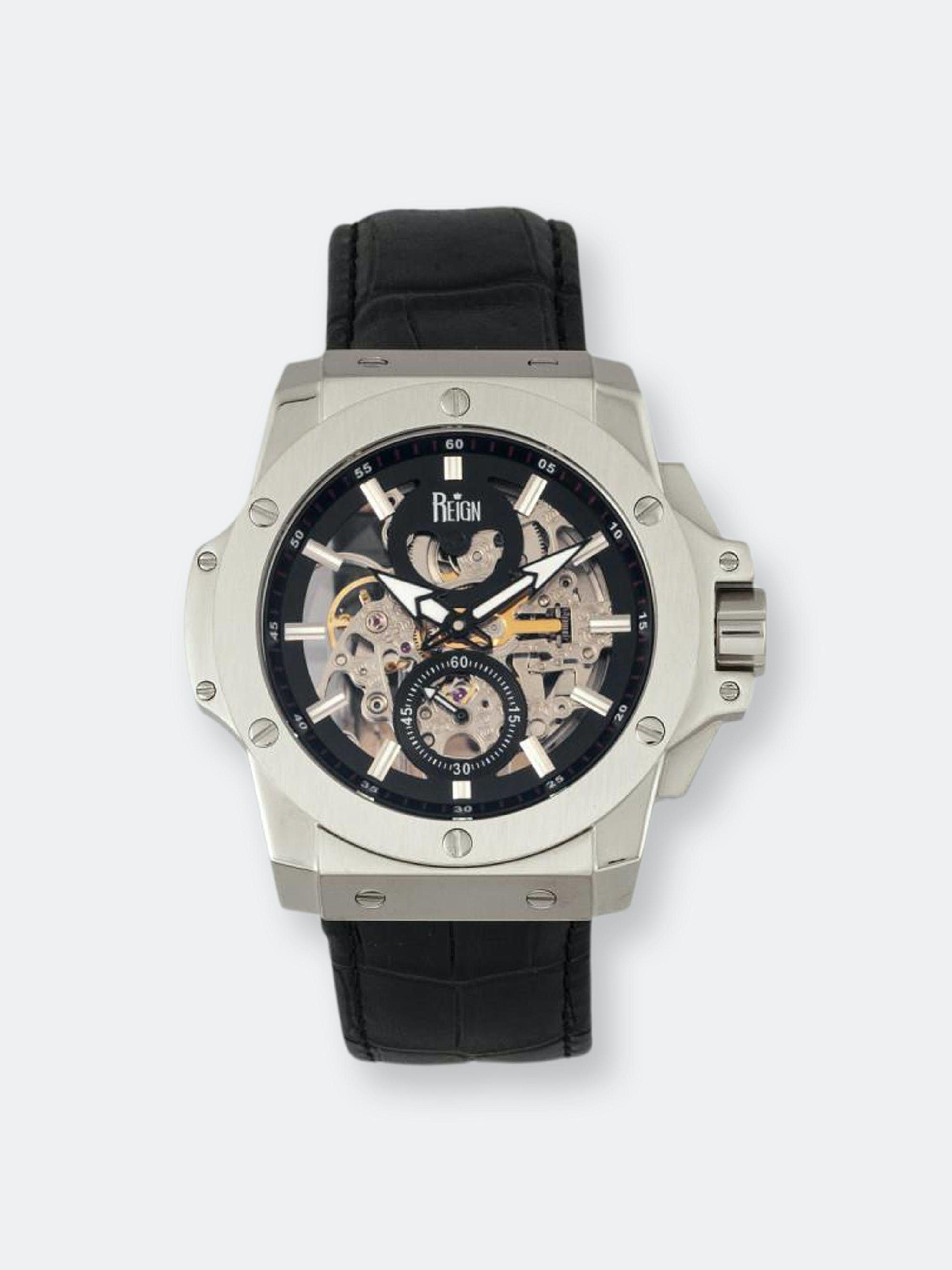 Reign Watches Reign Commodus Automatic Skeleton Watch in Gray for Men
