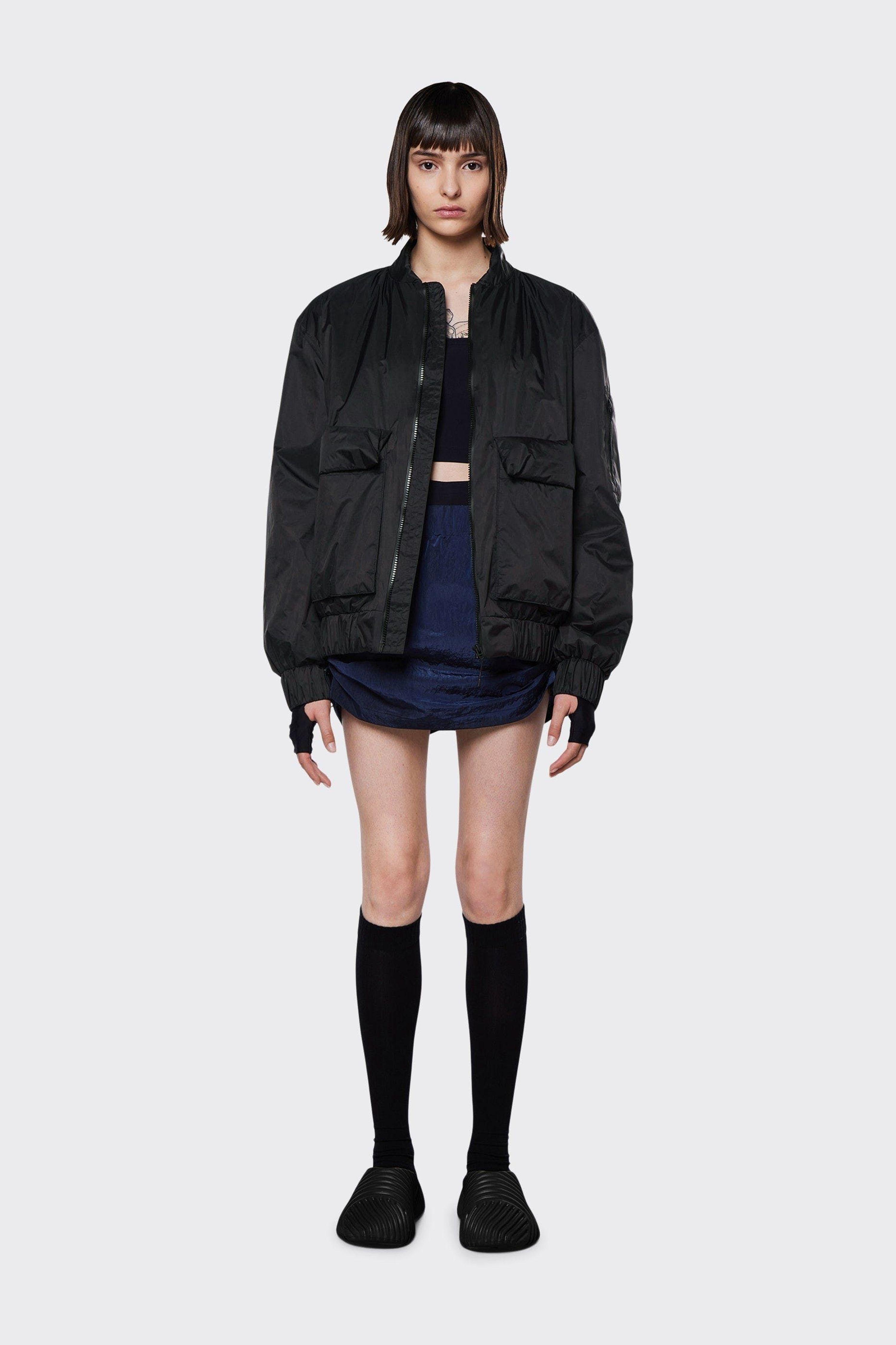 Rains Fuse Bomber Jacket in Blue | Lyst