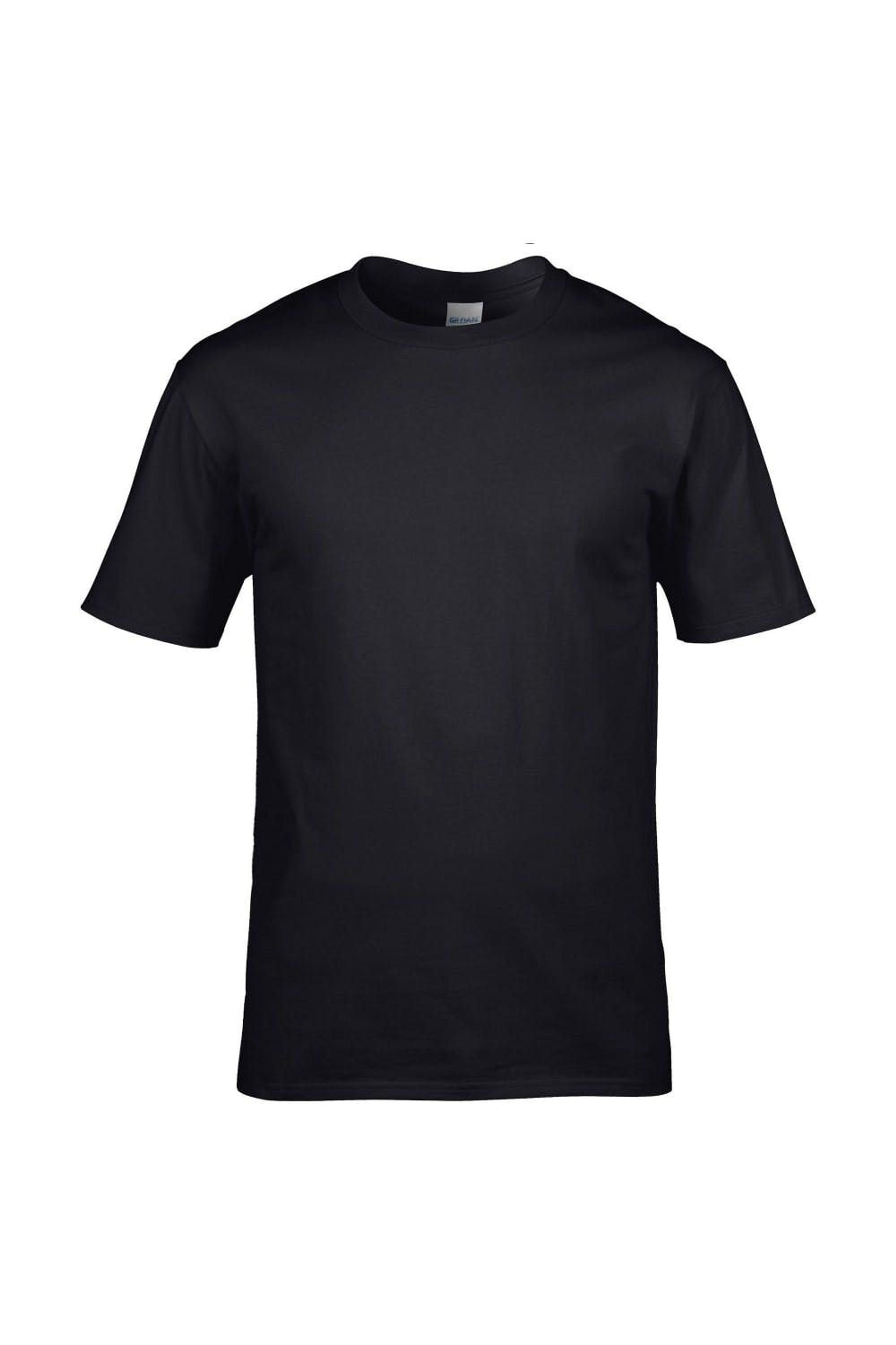 Gildan Premium Cotton Ring Spun Short Sleeve T-shirt in Black for Men | Lyst