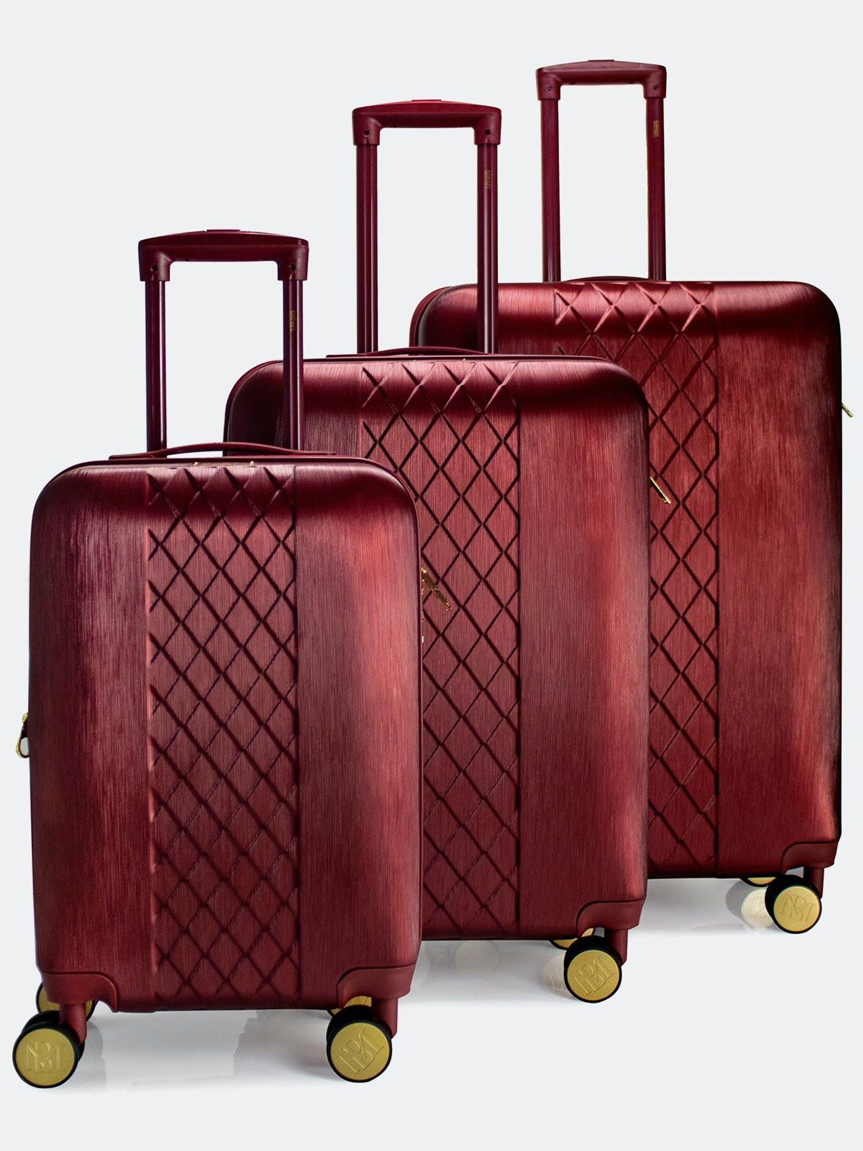 Badgley Mischka Diamond 3 Piece Expandable Luggage Set in Red Lyst