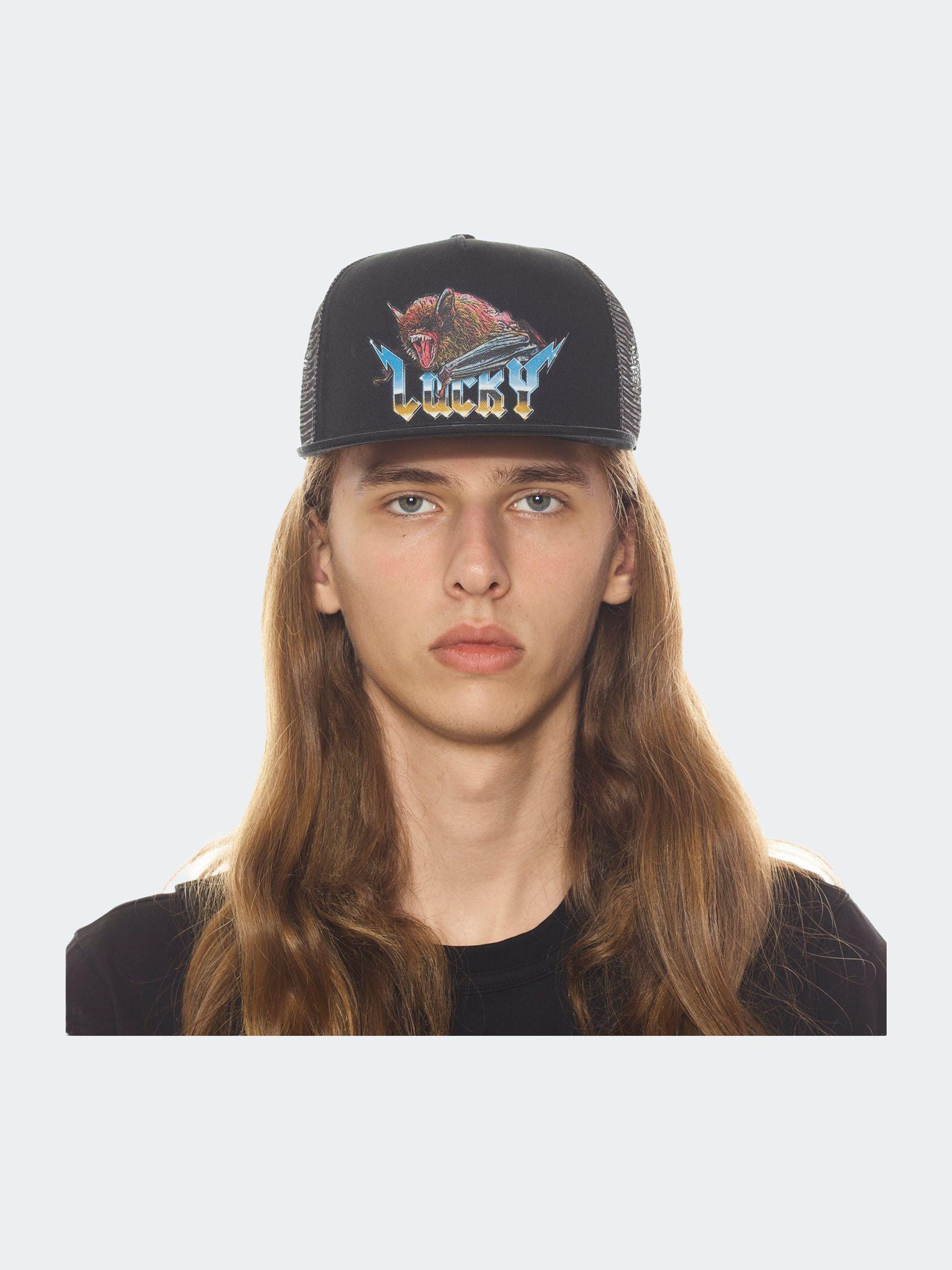 Cult Of Individuality Lucky Bastard Logo Trucker Hat in Black for Men
