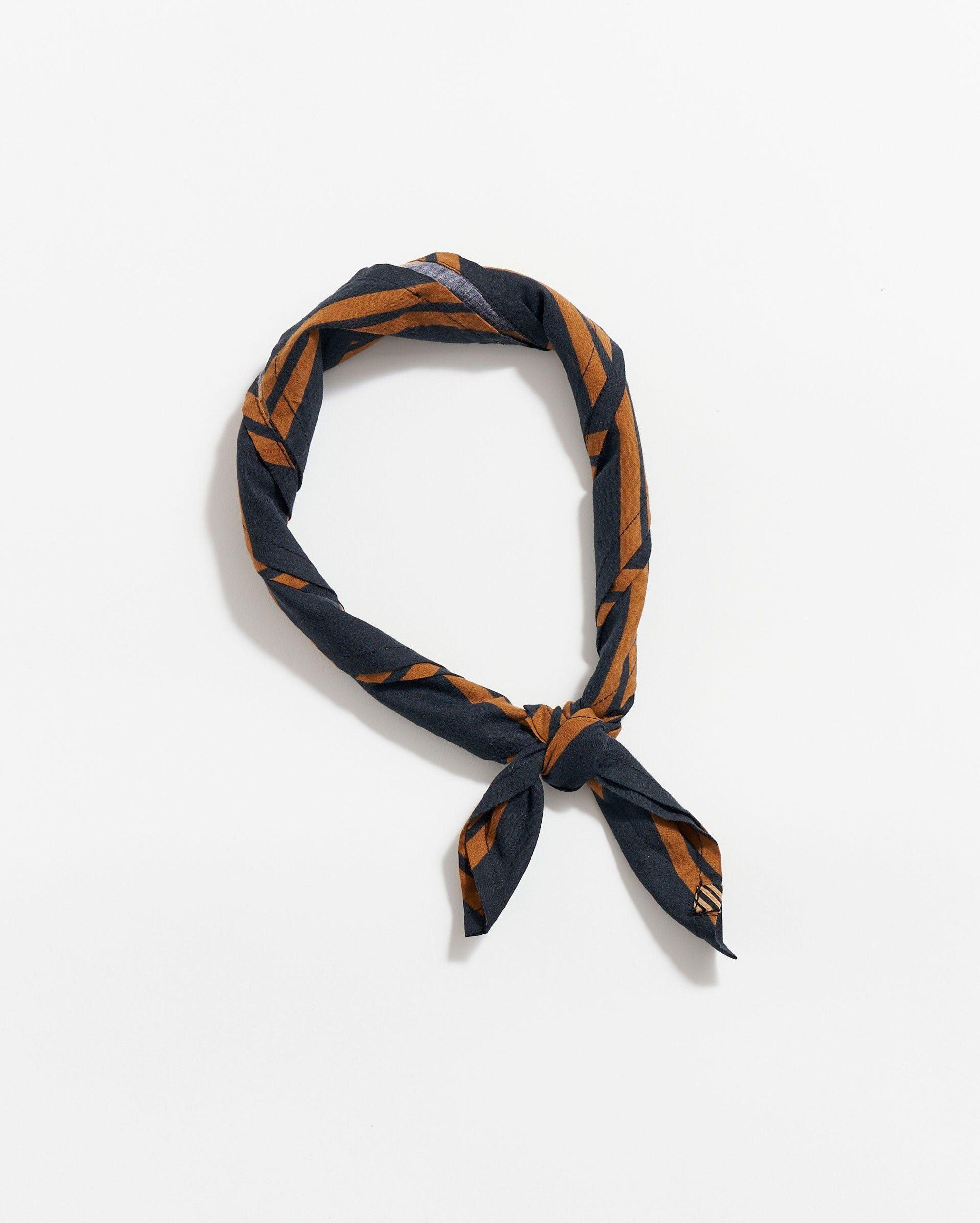 Billy Reid Heirloom Stripe Bandana in Brown Lyst