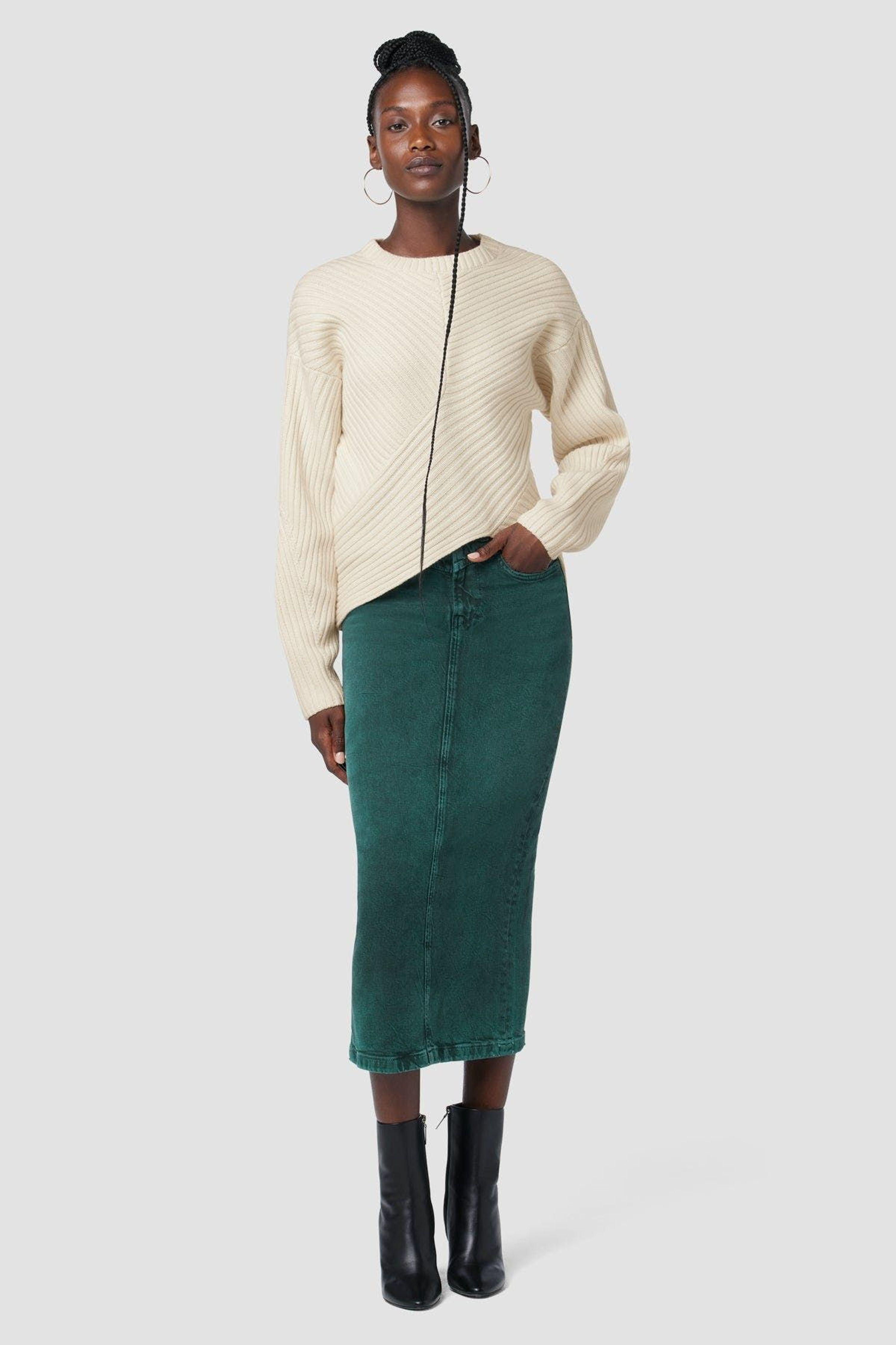 Hudson Jeans Front Wrap Sweater in Green | Lyst
