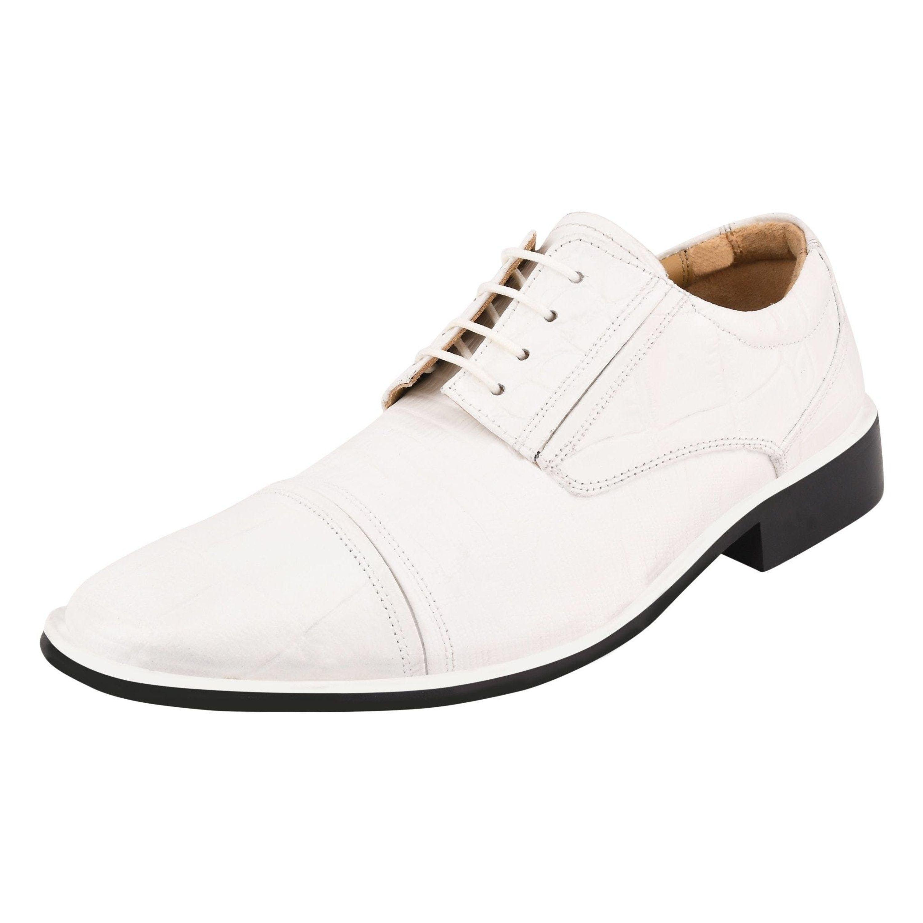 Boyka Leather Red and White Oxford Dress Shoes with Red Bottom