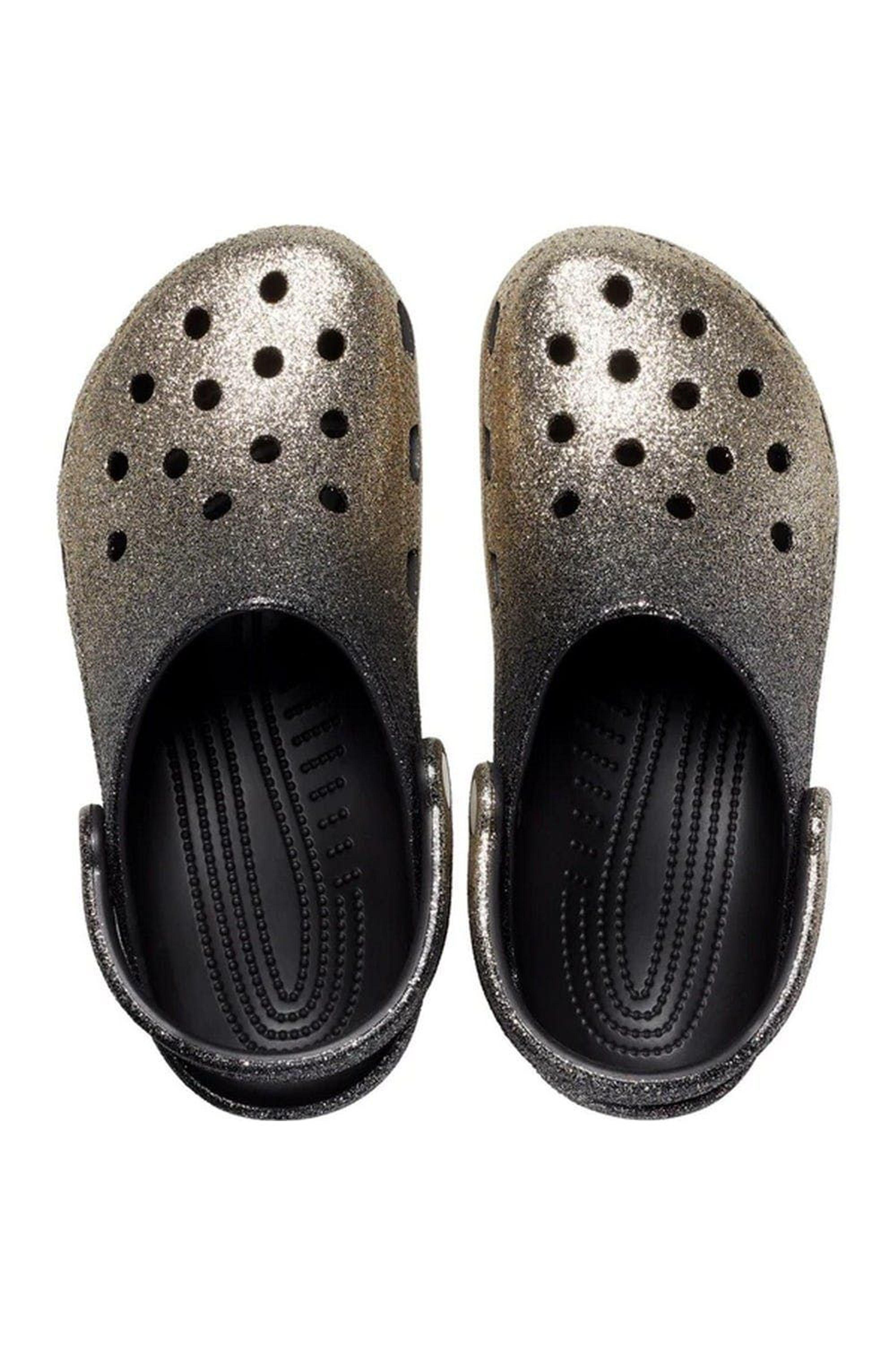 Crocs™ Adult Classic Glitter Clogs in Black Lyst