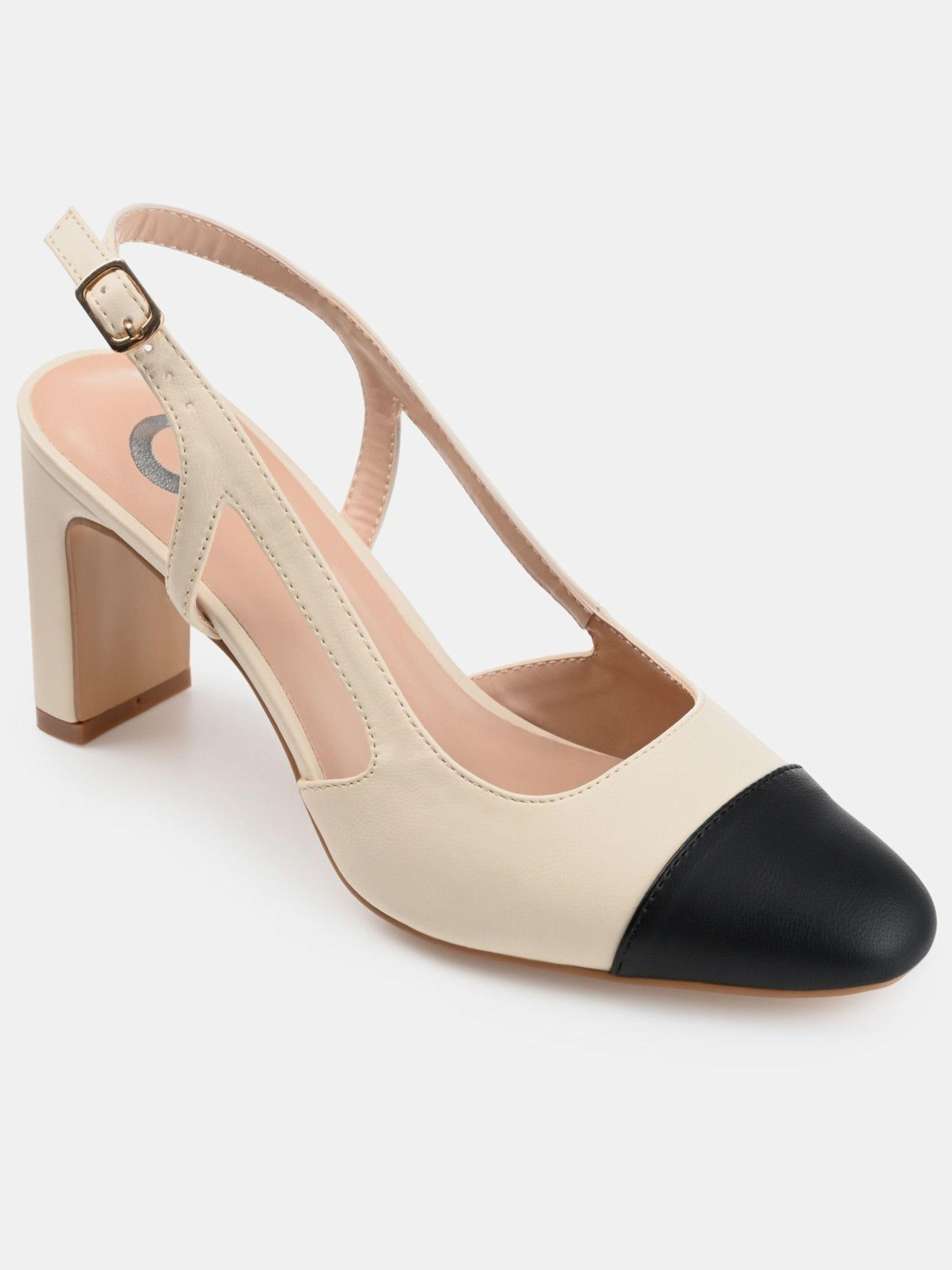 Journee Collection Reignn Wide Width Pump in White Lyst