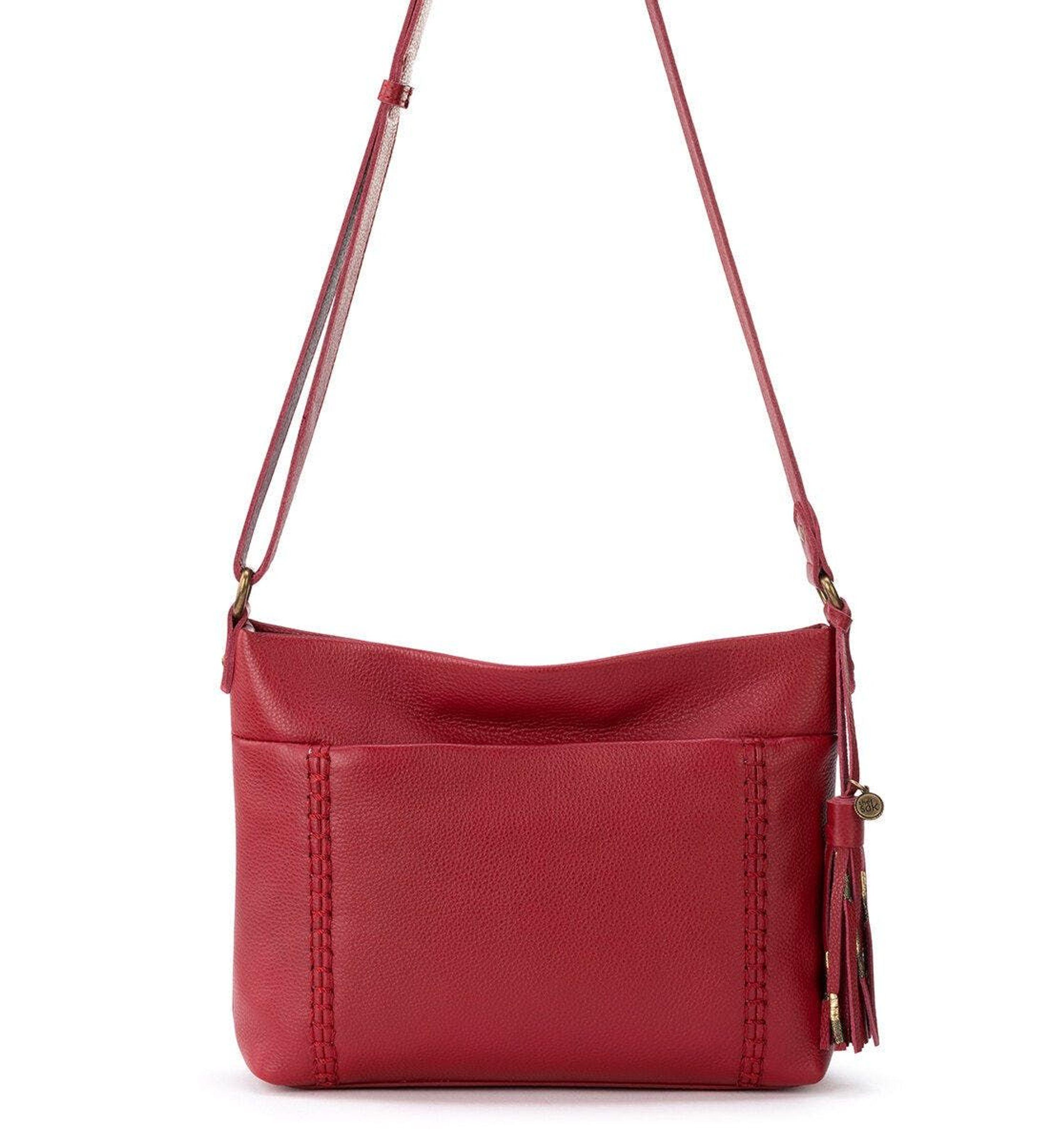 The Sak Melrose Leather Crossbody Handbag in Red Lyst