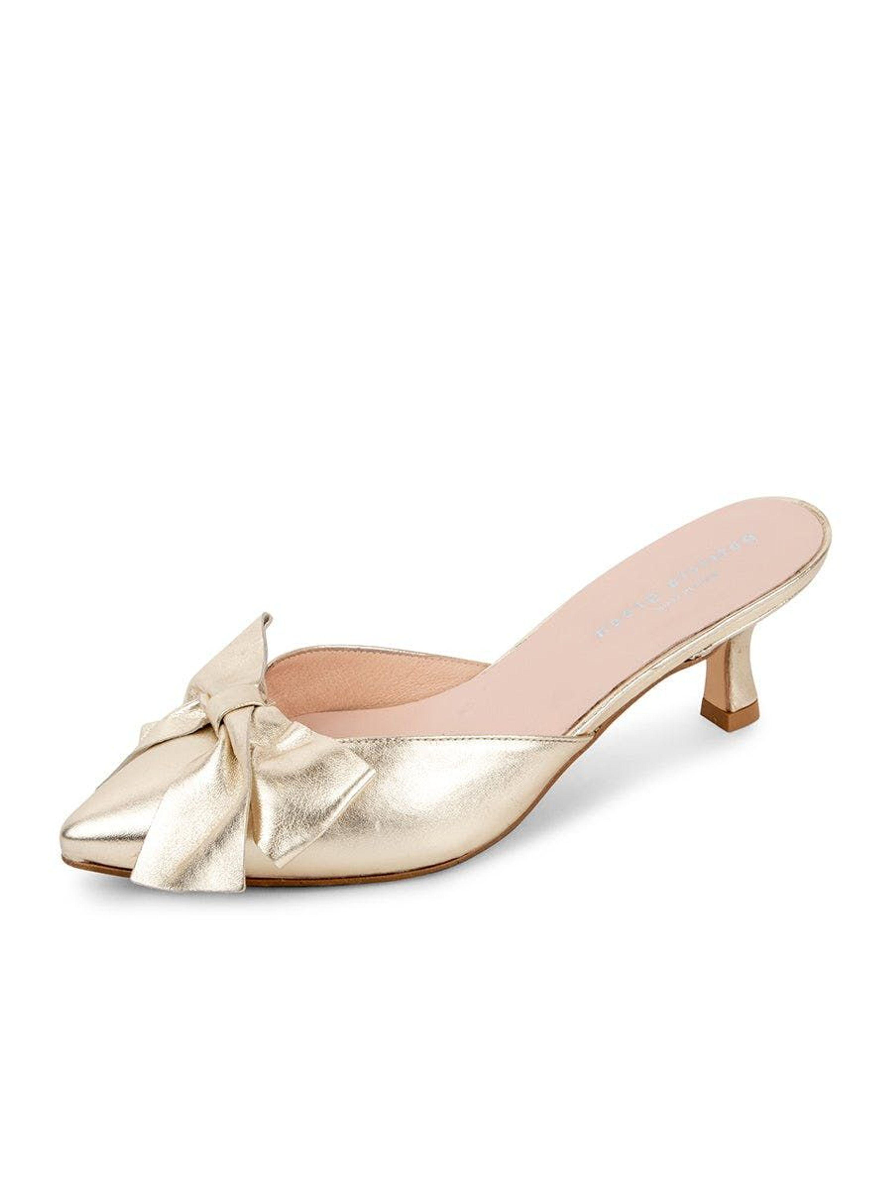 Patricia Green Malibu Kitten Heel Mule in Natural | Lyst
