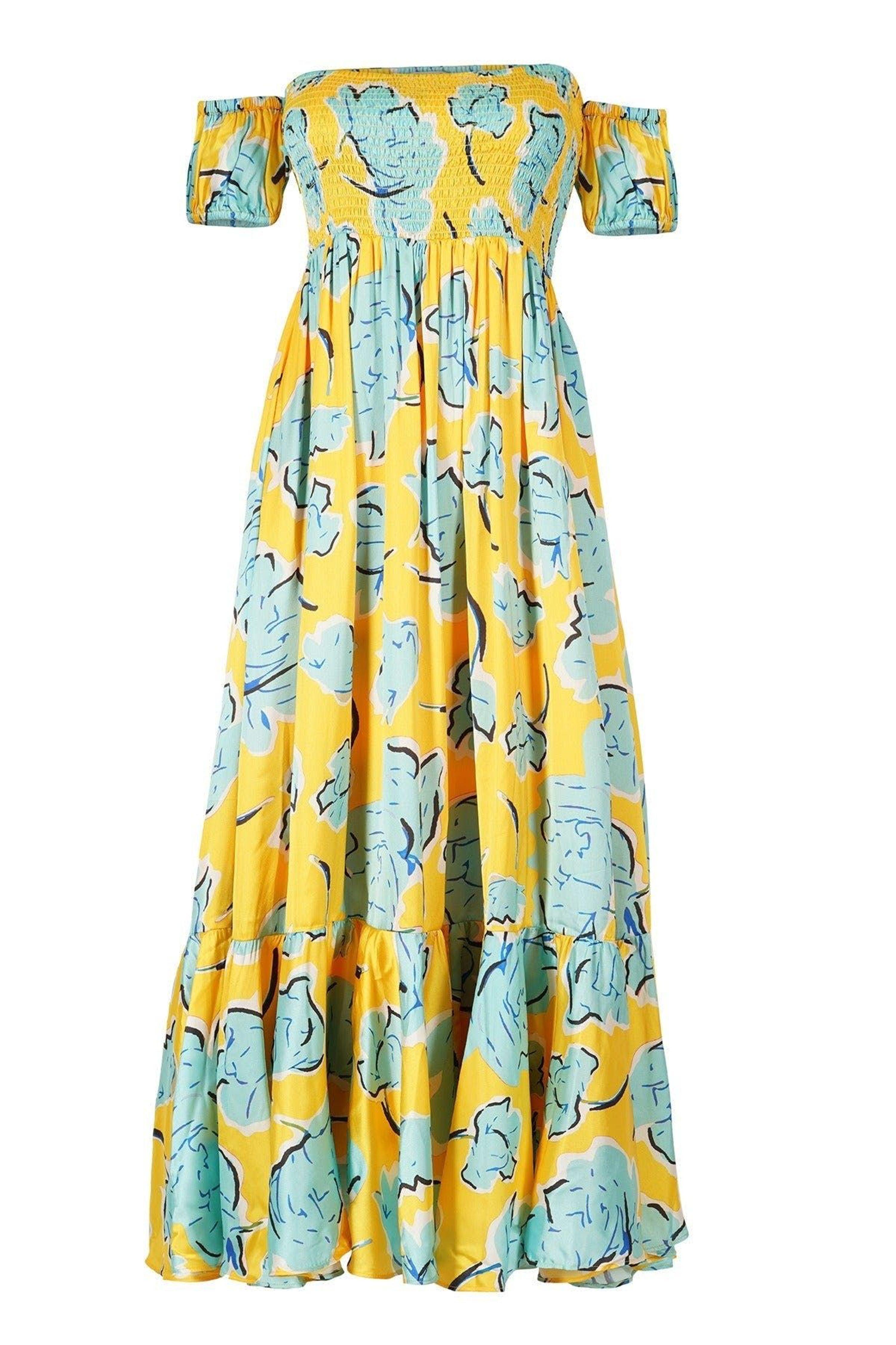 Garrie B Coraline Maxi Dress in Yellow Lyst