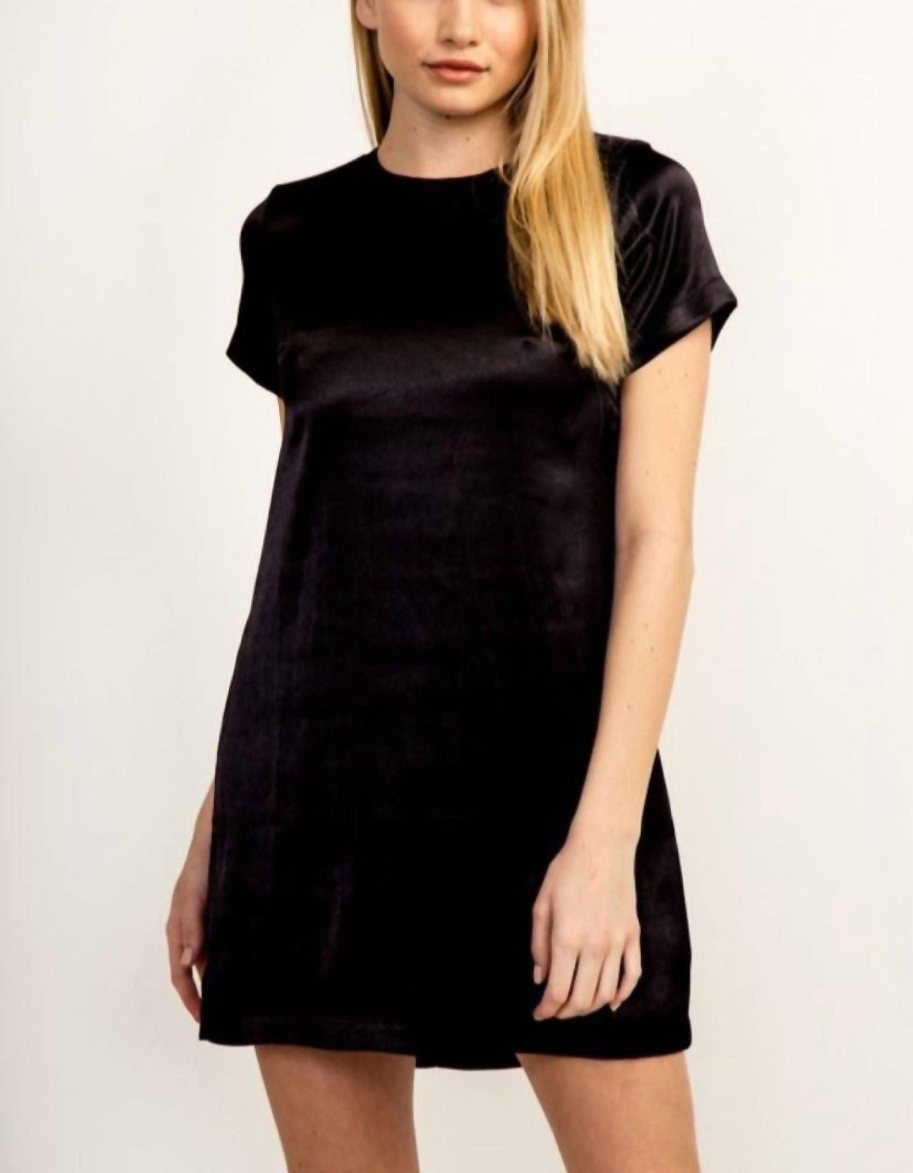 Satin t top shirt dress