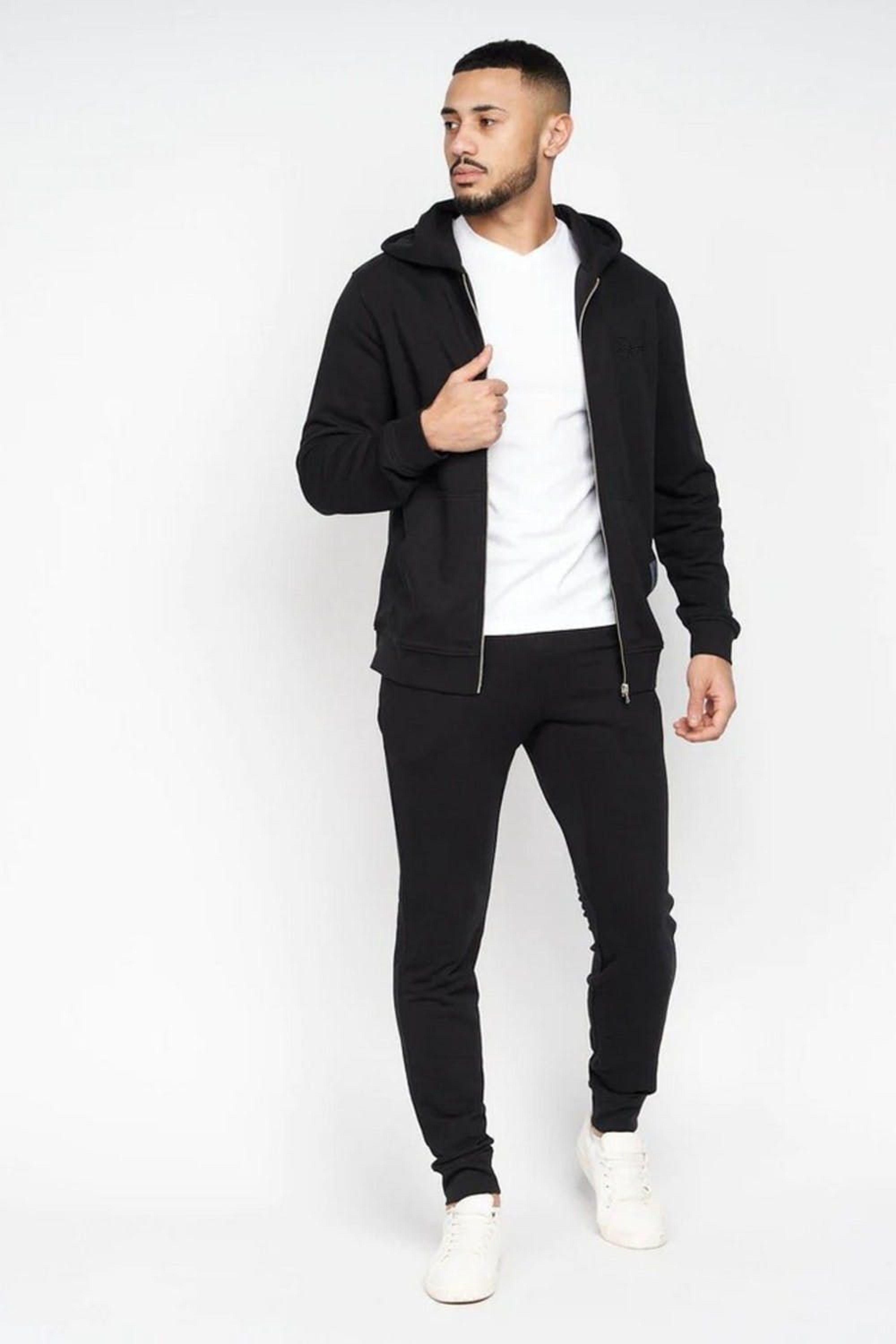 Crosshatch Braxson Full Zip Hoodie in Black for Men Lyst